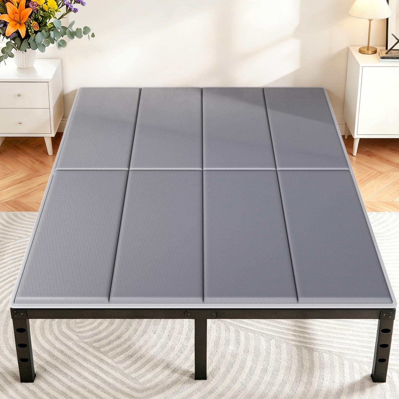 LAVEVE 튼튼한 10mm 벙키 보드 퀸 사이즈 152.4 x 203.2cm(60 x 80인치), 매트리스 처짐을 방지하는 통기성 침대 서포트 보드, 미끄럼 방지 도트 포함, 금속 침대 프레임, 슬레이트 프레임 및 소파 베드에 적합