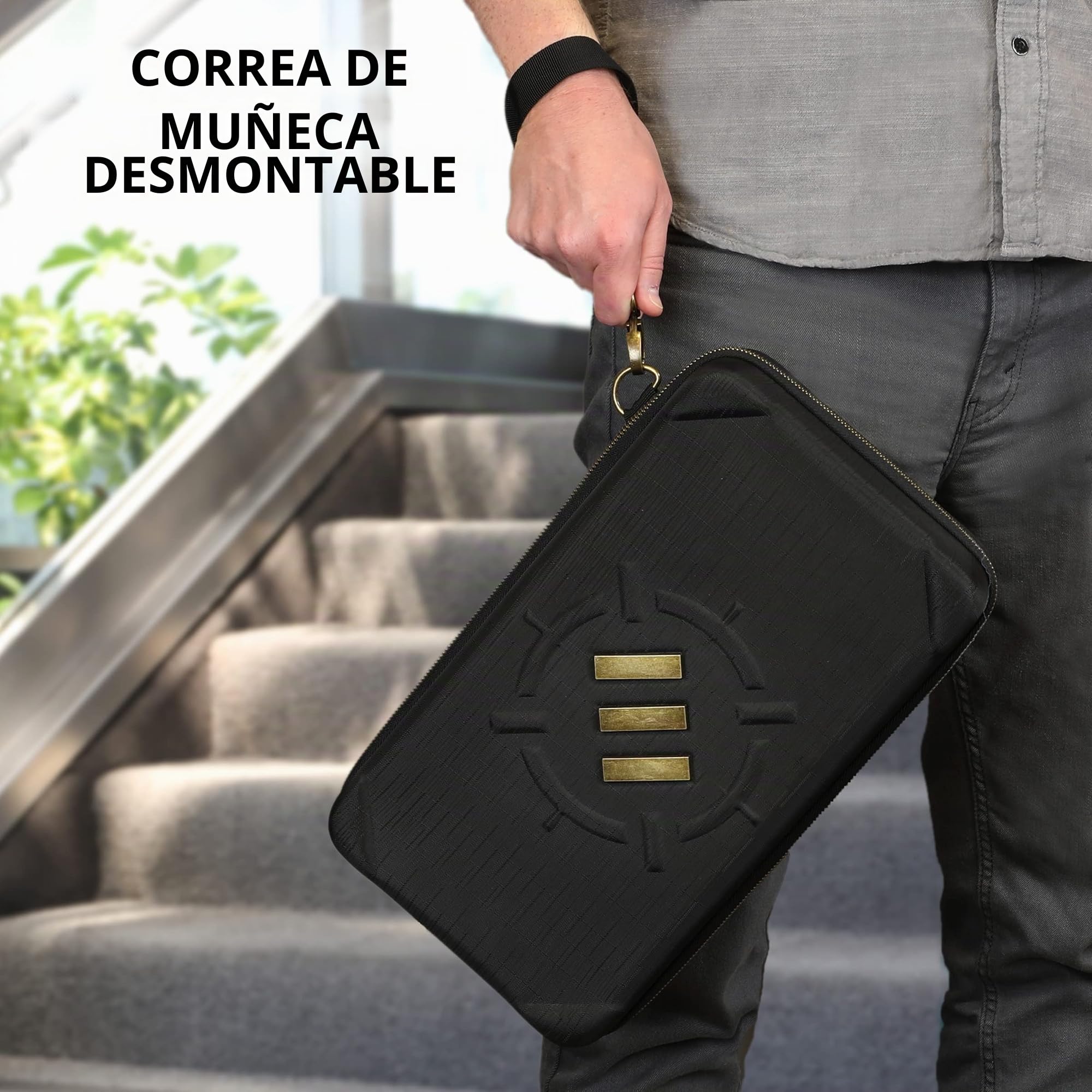 ENHANCE Tabletop DND Estuche de Dados y Bandeja para Tirar Dados - Almacenamiento de Dados para Dados de RPG con diseño Resistente, Interior Suave, y Bolsillos organizadores (Capacidad de 500 Dados)