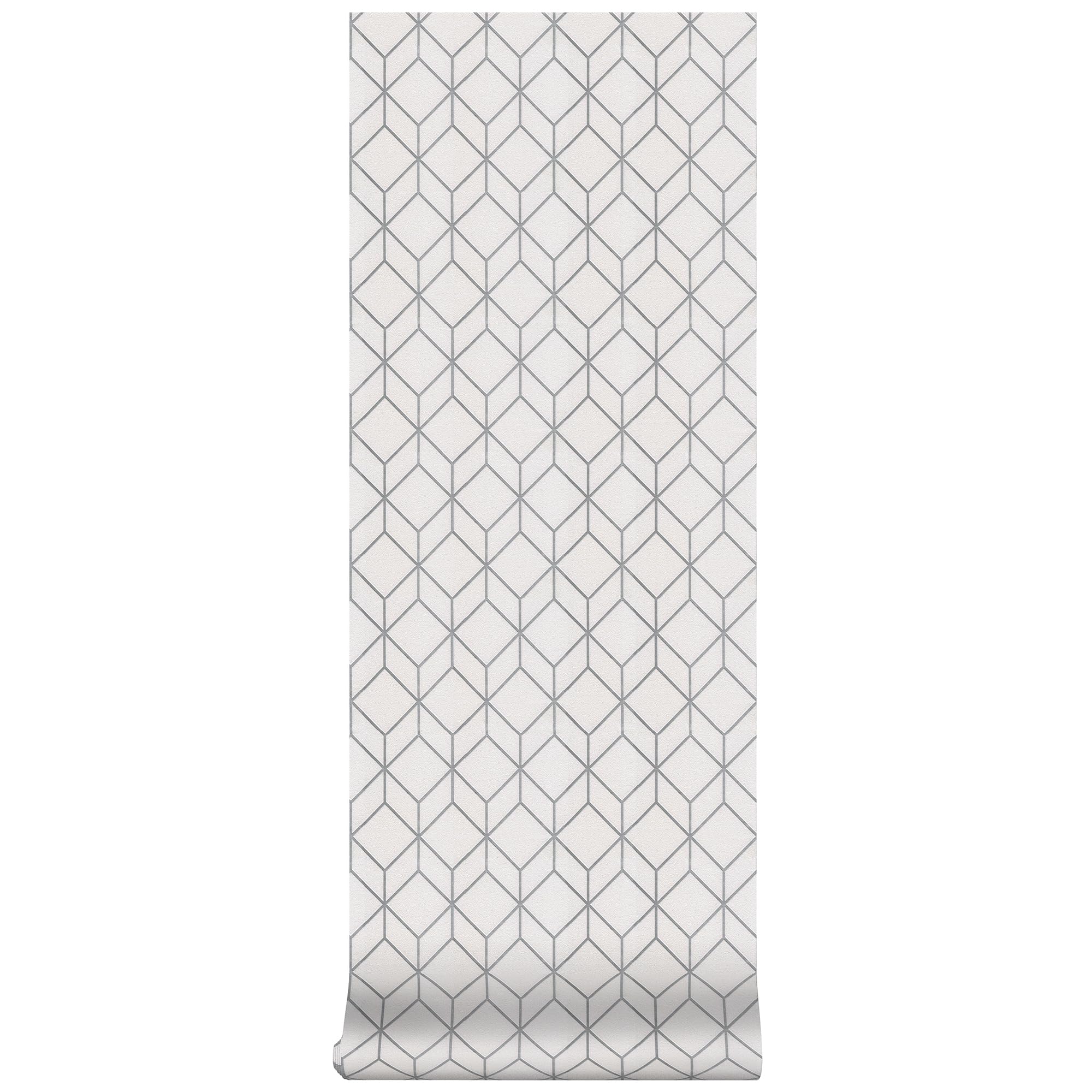 Superfresco Easy White Myrtle Geo wallpaper,1000cm length x 52cm Wide