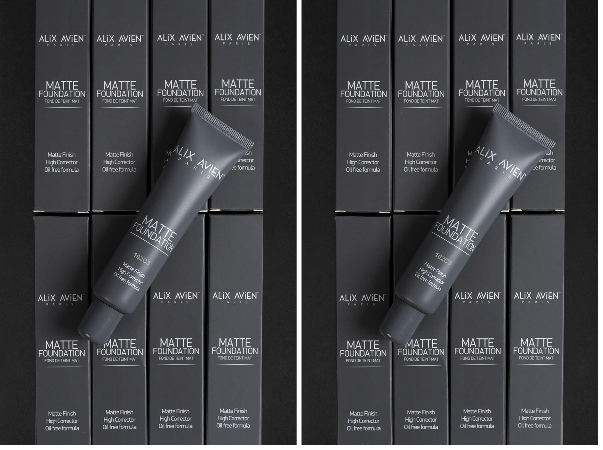ALIX AVIEN Uzun Süre Kalıcı Doğal Mat Bitişli E Vitamini İçeren Mat Fondöten - Matte Foundation 404 Buff (2 paketi)