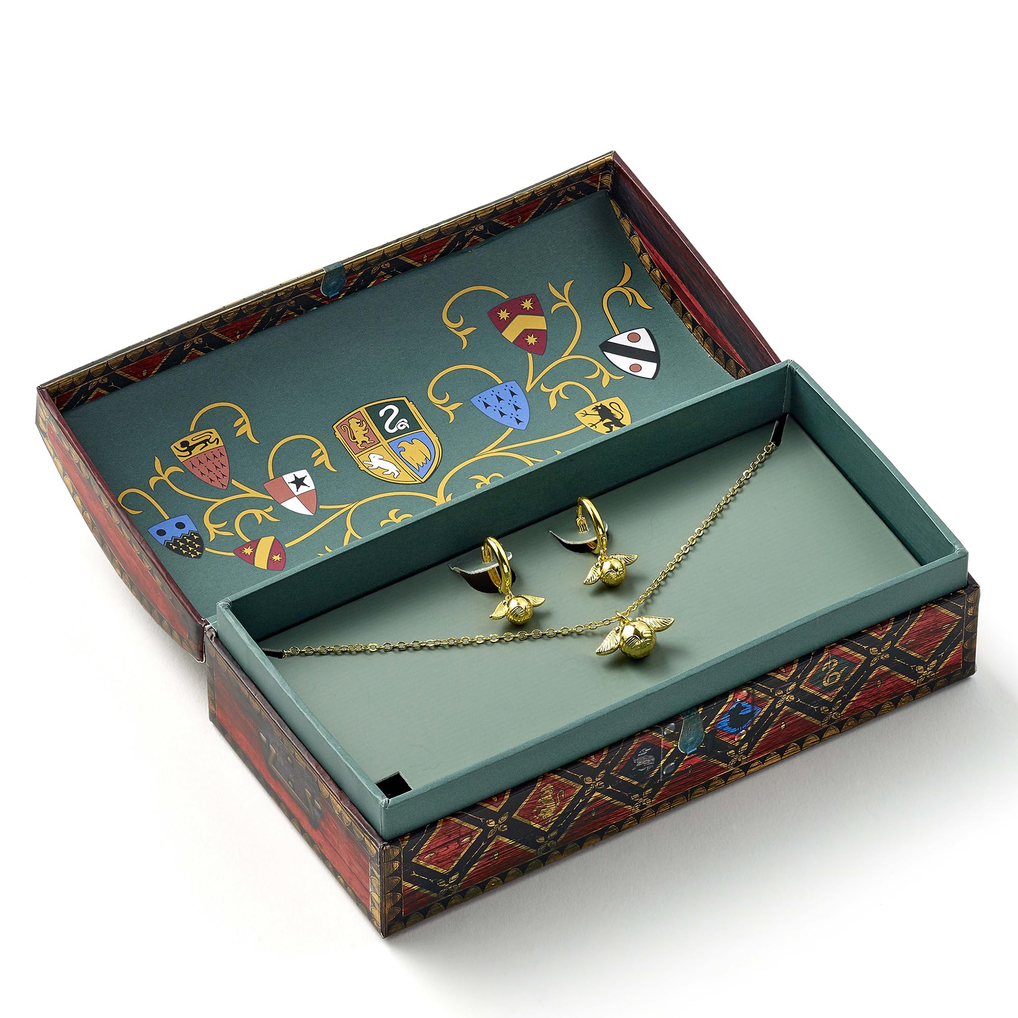 Harry Potter Caja de Regalo Quidditch Unisex Collar Dorado Aleación de Zinc