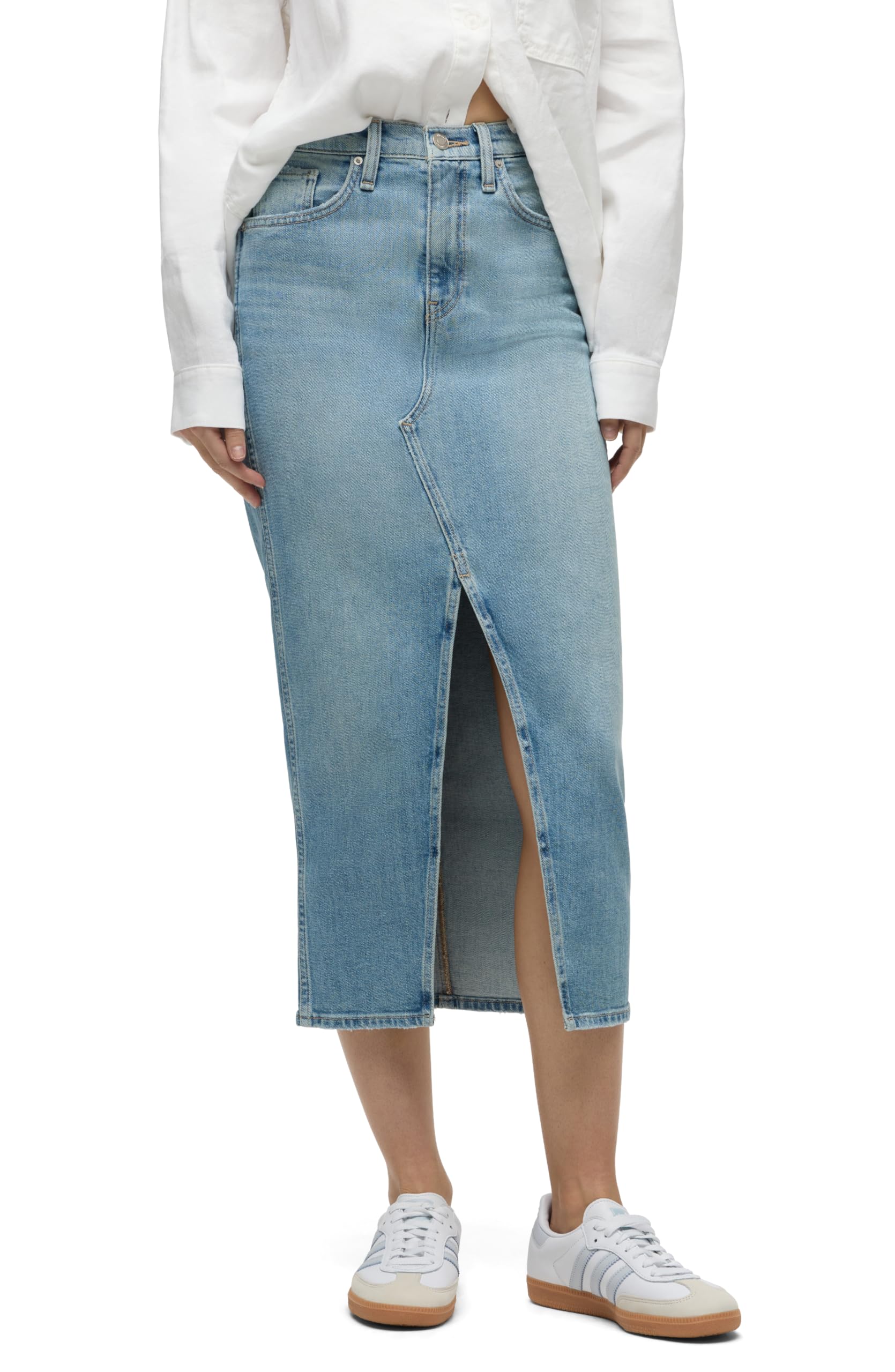 Hudson Women's Reconstucted Midi Skirt