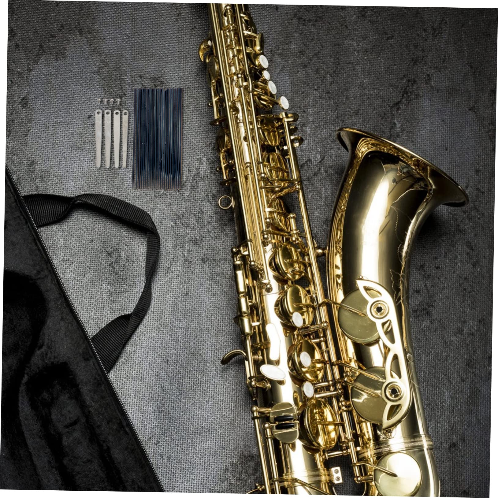 ibasenice 5juegos Accesorios Para Saxofón Tenor Incluye Reeds De Placas De Lengüeta y Tornillos Material De Premium Flexibles y Duraderos Para Músicos Principiantes y Profesionales