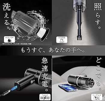 新品未使用Share充電式ハンディクリーナー Amazon | ハンディクリーナー 多機能【2024新進化 】BeeTool 車
