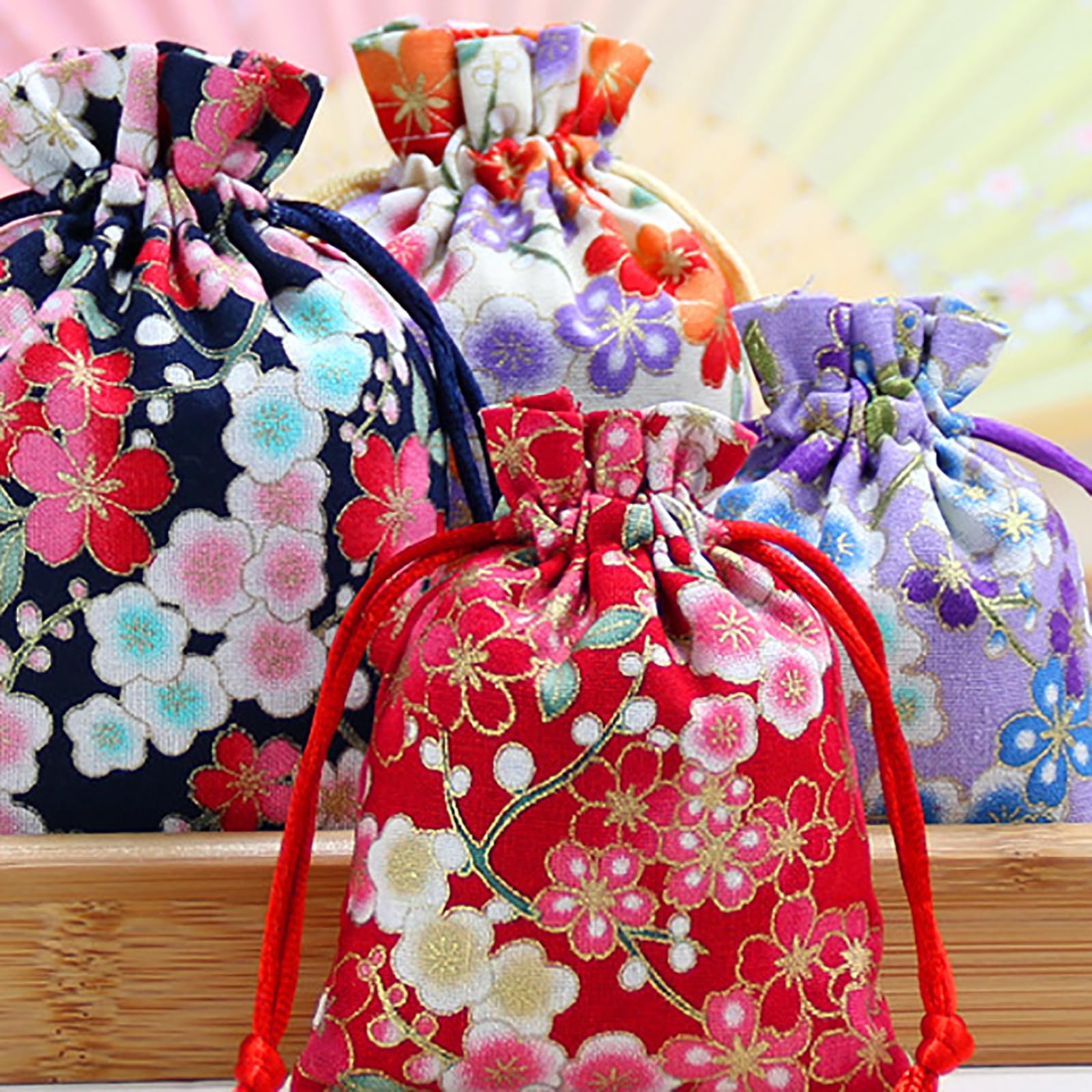 和柄巾着袋(ストーン入り)チャーム