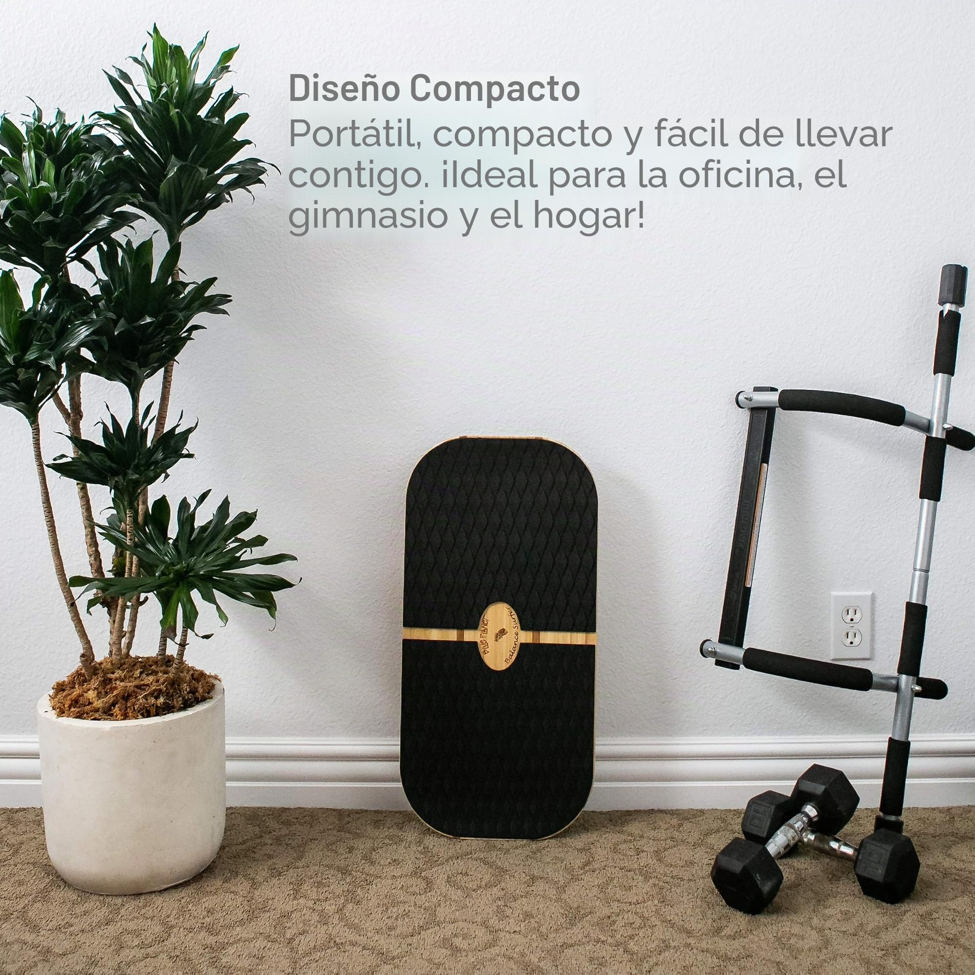 Blue Planet Balance Surfer 7-in-1 Bamboo Wooden Balance Board Trainer for Office, Gym & Home | Great for Standing Desks, Surfing, Sup, Yoga, Physical Therapy, Exercise!…
