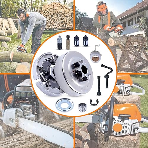 Miniatura 6 de . Kit de bomba de aceite de piñón de tambor de embrague de 325 "para Stihl 021 023 025 MS230 MS250 Saw US, tambor de embrague .325"-7T, embrague,