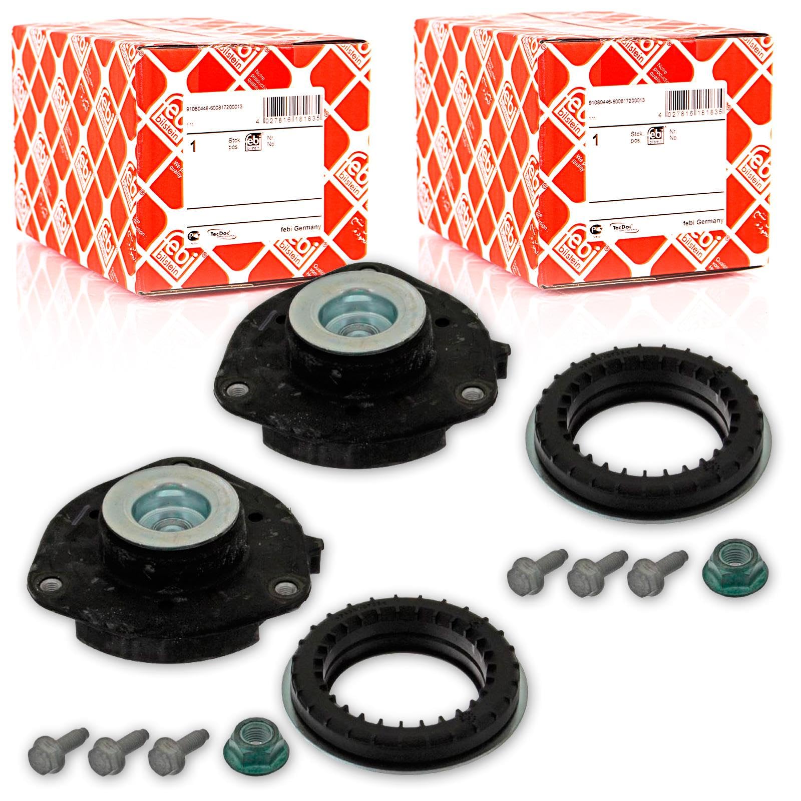 2x Febi Federbeinlager Domlager vorne | 37897 für Golf 5 6 Passat Caddy