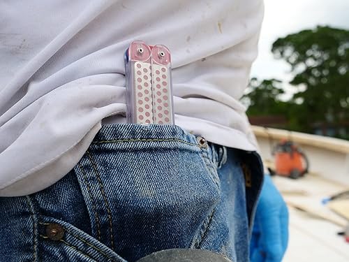 Miniatura 6 de DMT Diamond Machining Technology Juego de 3 y 8 pulgadas DuoSharp - Banco de piedra de afilar de diamante de doble cara, afilador de cuchillos de