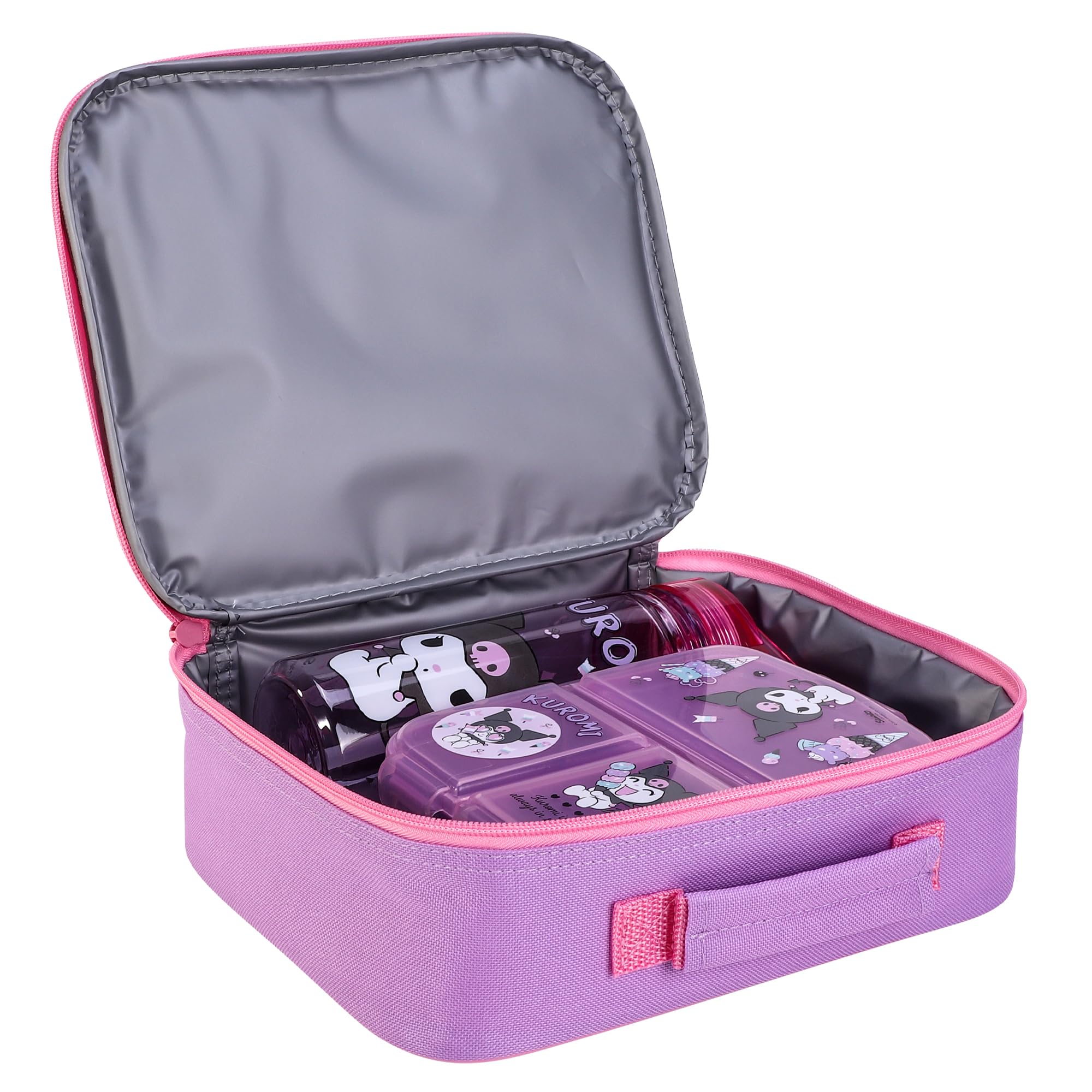 Kuromi Kids Childrens Lunch Box Set – Insulated Lunch Bag
