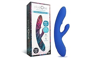 plusOne Luxe Dual Rabbit Vibrator for Women with Stroking Massage Bead Made...