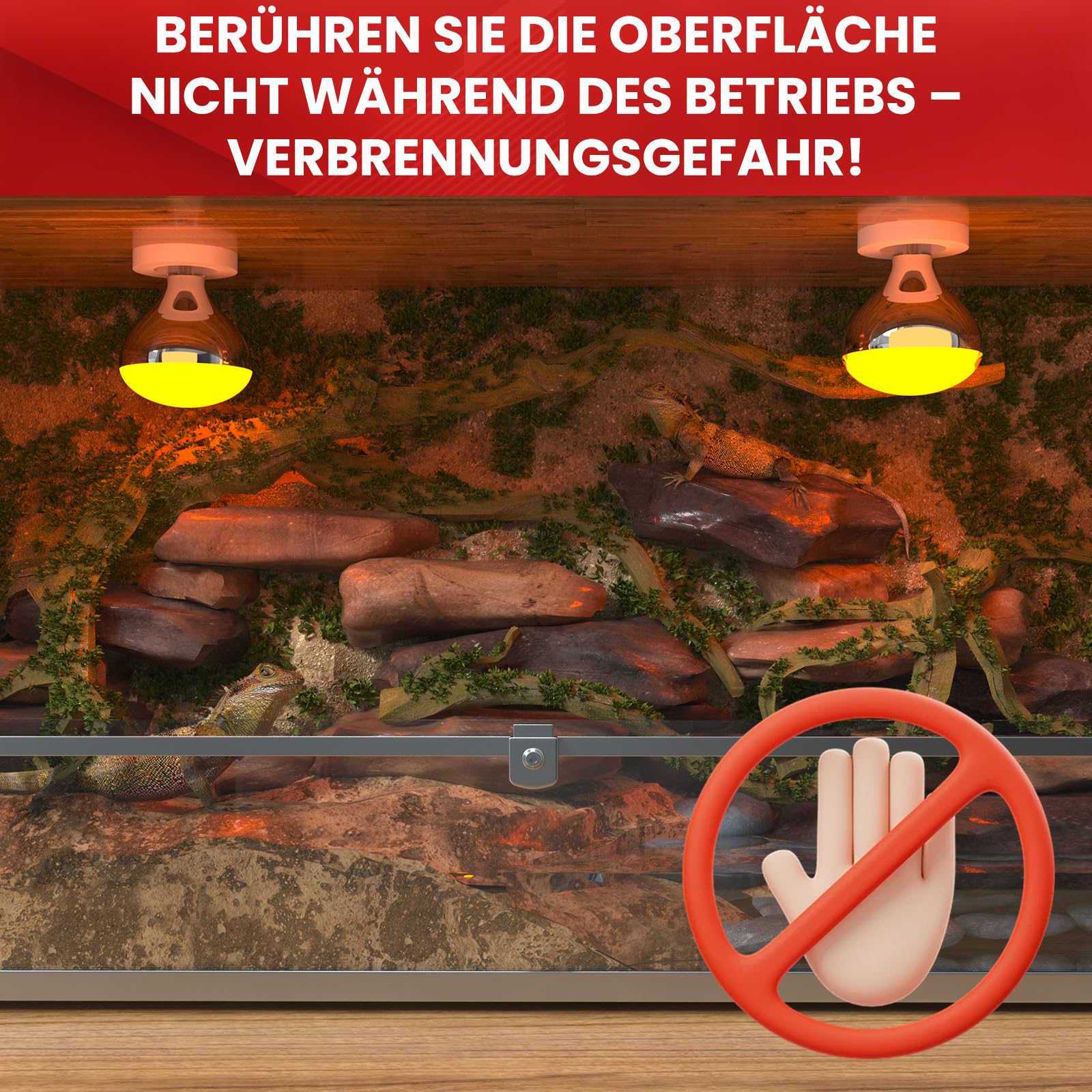 GlowUp R125 E27 Infrarotlampe, 250W Dimmbar Infrarot Wärmelampe Reflektor Rotlichtlampe Wärmelampe für Küken, Schildkröten, Schweinestall (2 Stück)