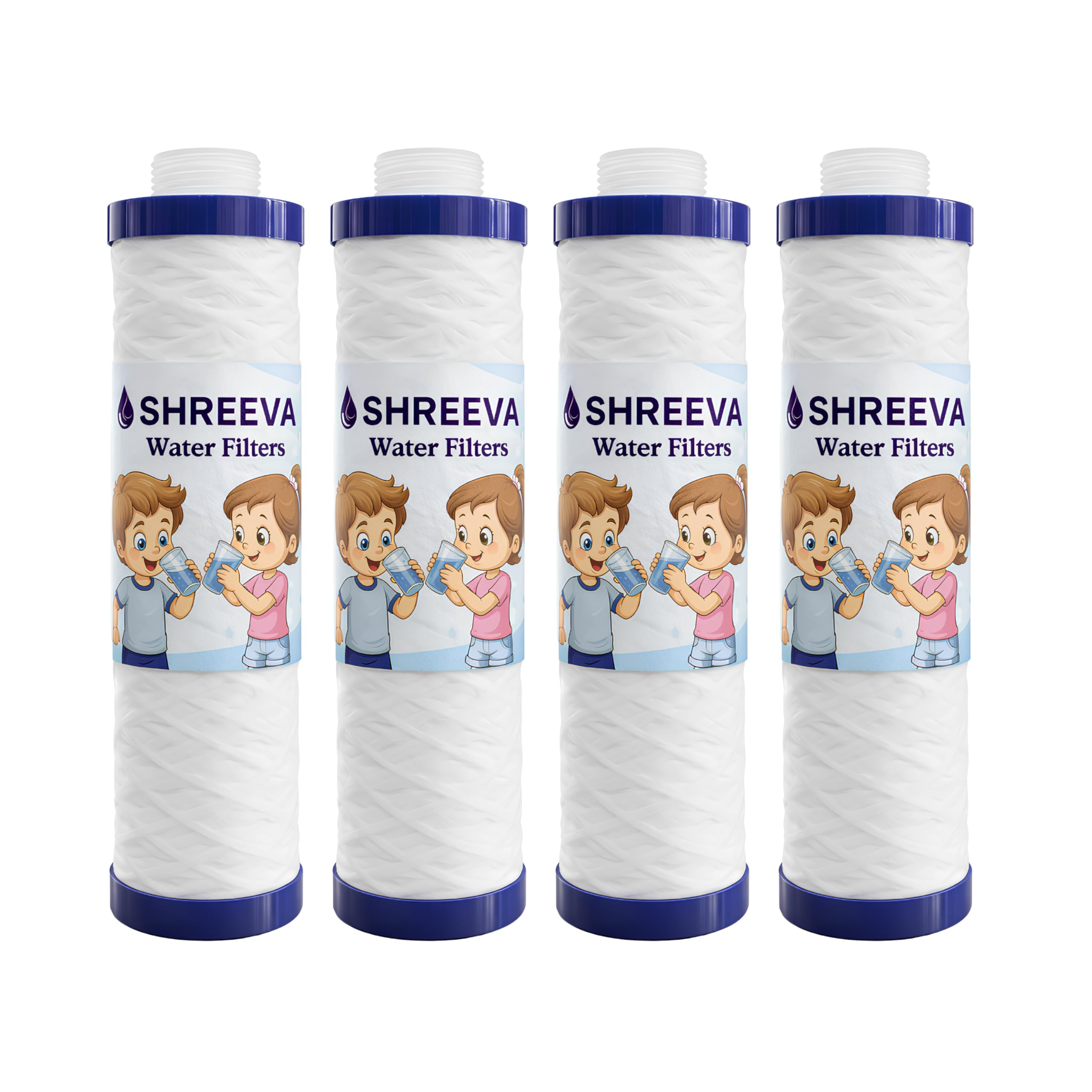 9-Inch PP Yarn Sediment Pre-Filter Cartridge | 5 Micron, 150 Gram Heavy-Duty | Virgin PP Yarn, Criss-Cross Wound, Compatible with LG, Livpure, Aquaguard & Other RO/UV/UF Water Purifiers (Pack of 4)-picture-22