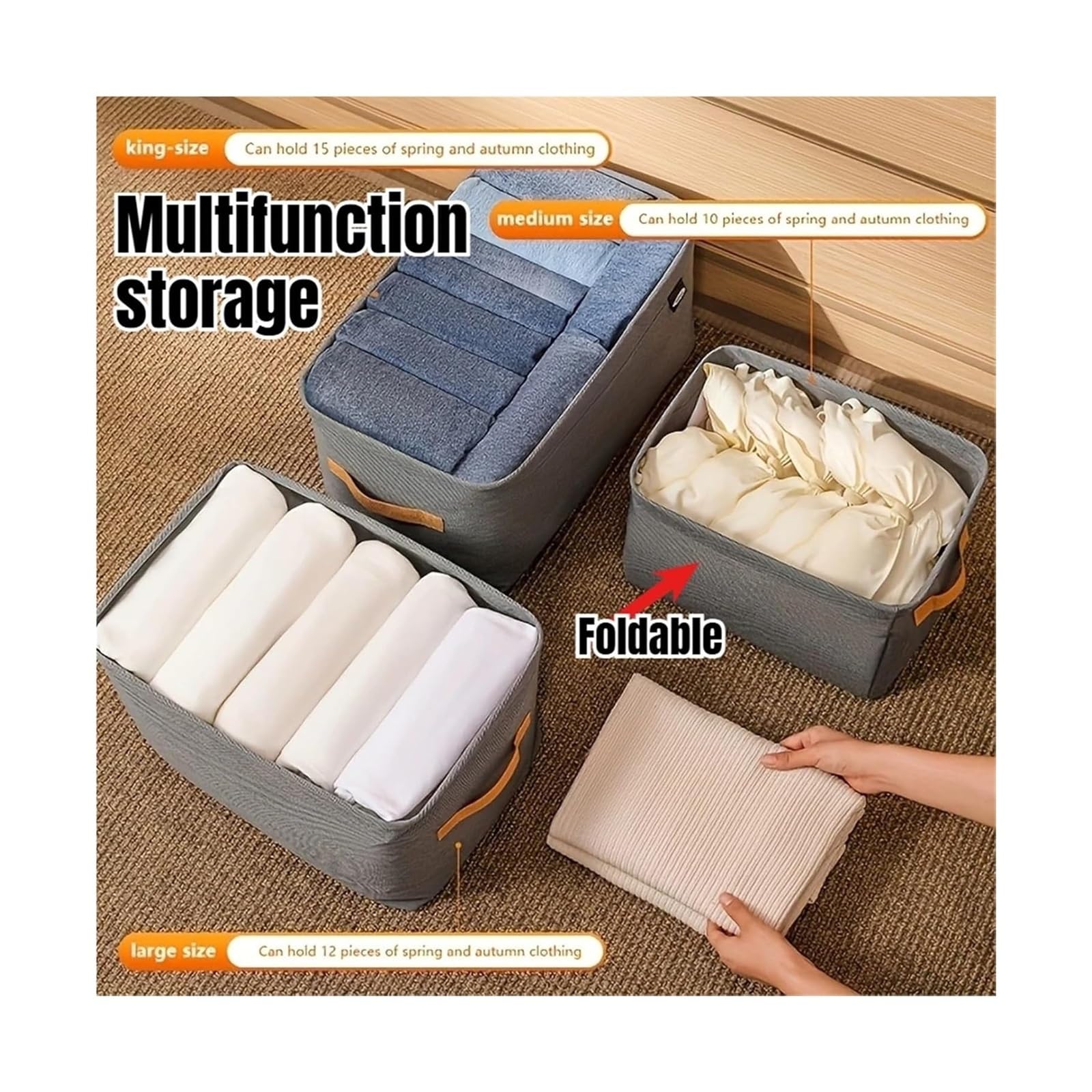 Schubladen Organisator Box für Socke BH Hosen(Khaki XL)