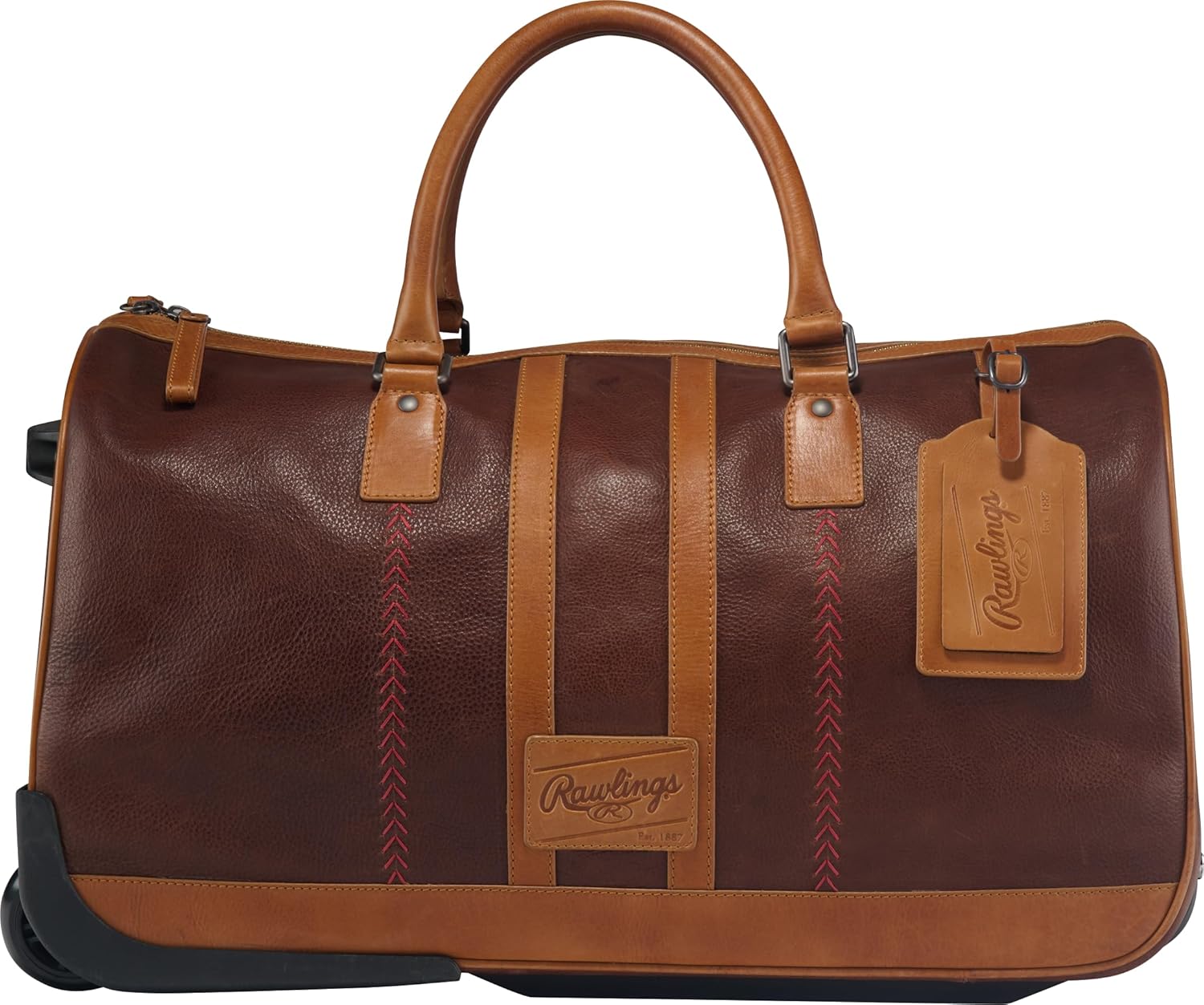 Rawlings | Wheeled Luggage Leather Travel Bag Collection | Carry-On Suitcase/Duffle Options | Telescoping Handle | Multiple Styles & Colors