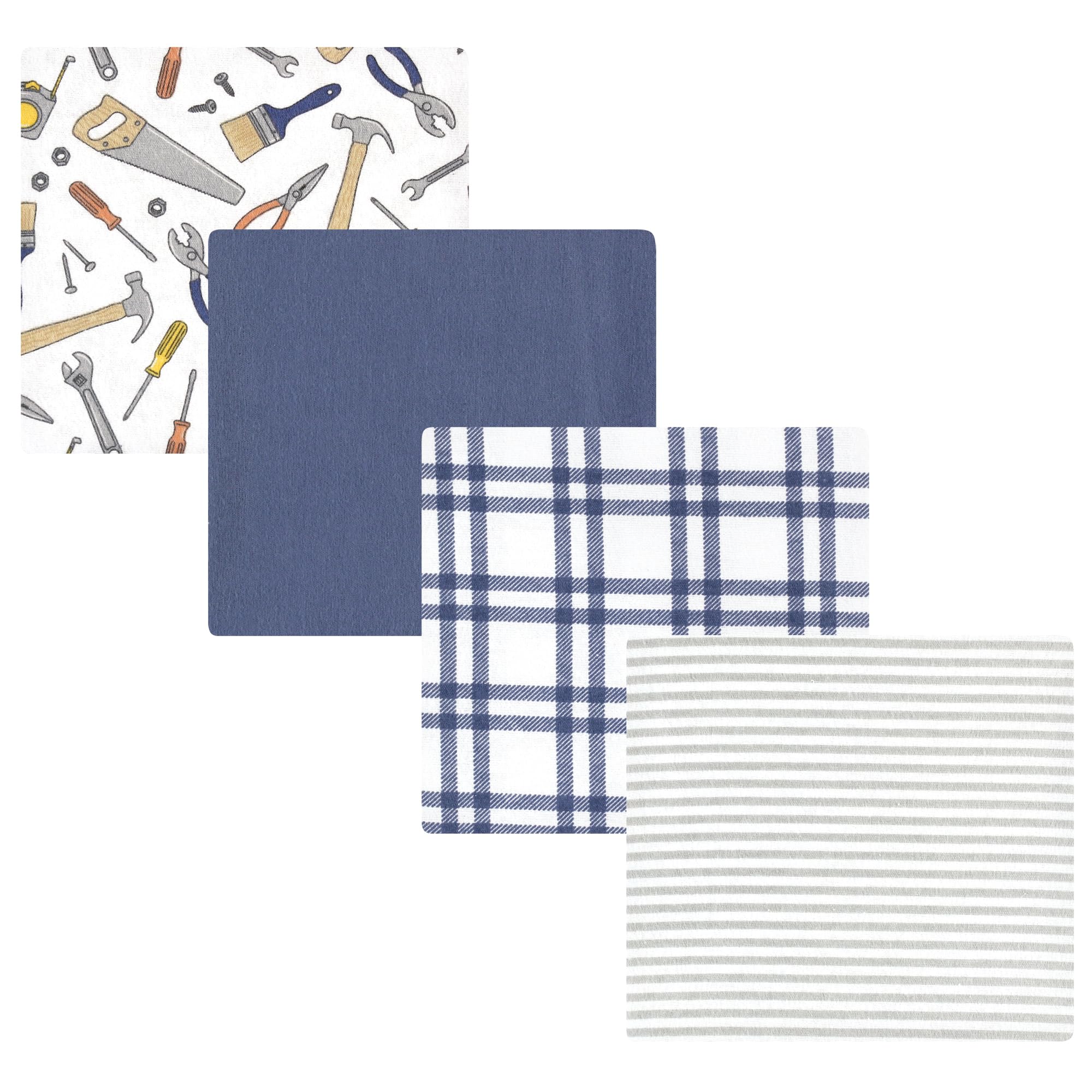 Luvable Friends Little Treasure Flannel Receiving Blankets 4pk