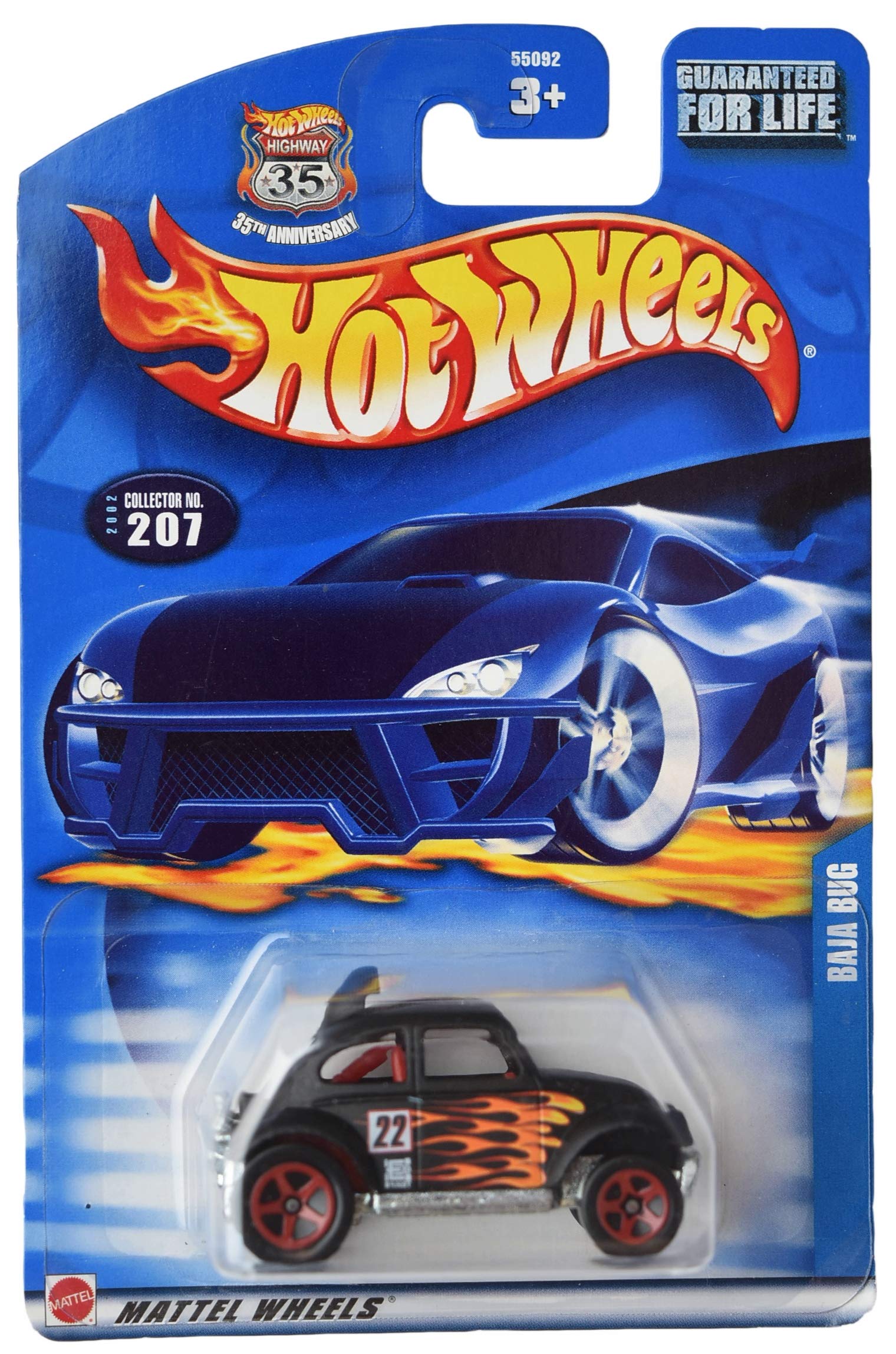 Amazon.com: Hot Wheels Baja Bug, Black with Flames[#207] : Arts
