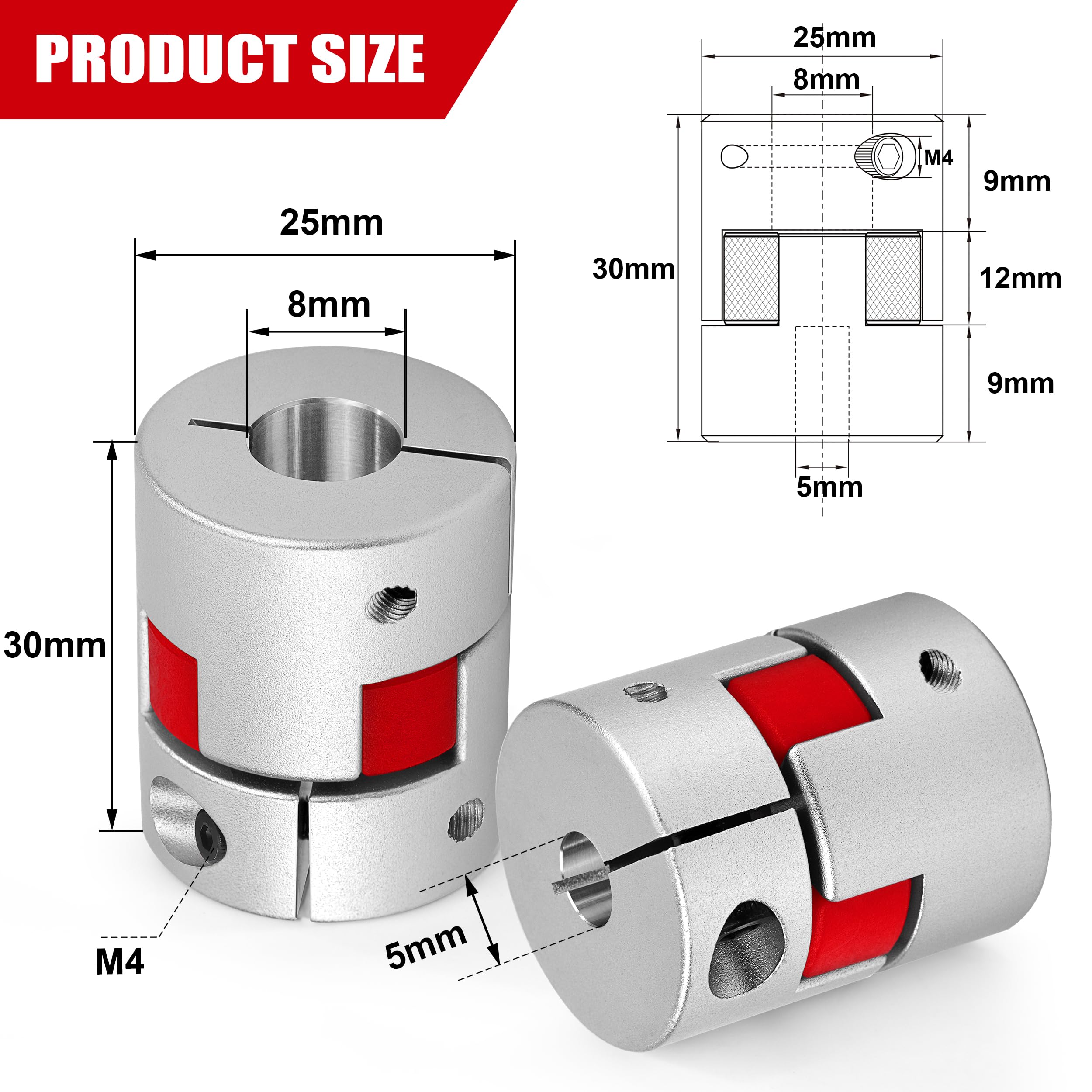 Connettori Motore Passo-passo Accoppiamento Albero 3mm QUARKZMAN - Connettore Flessibile Per CNC E Stampanti 3D Accoppiamenti Albero - Foto 8