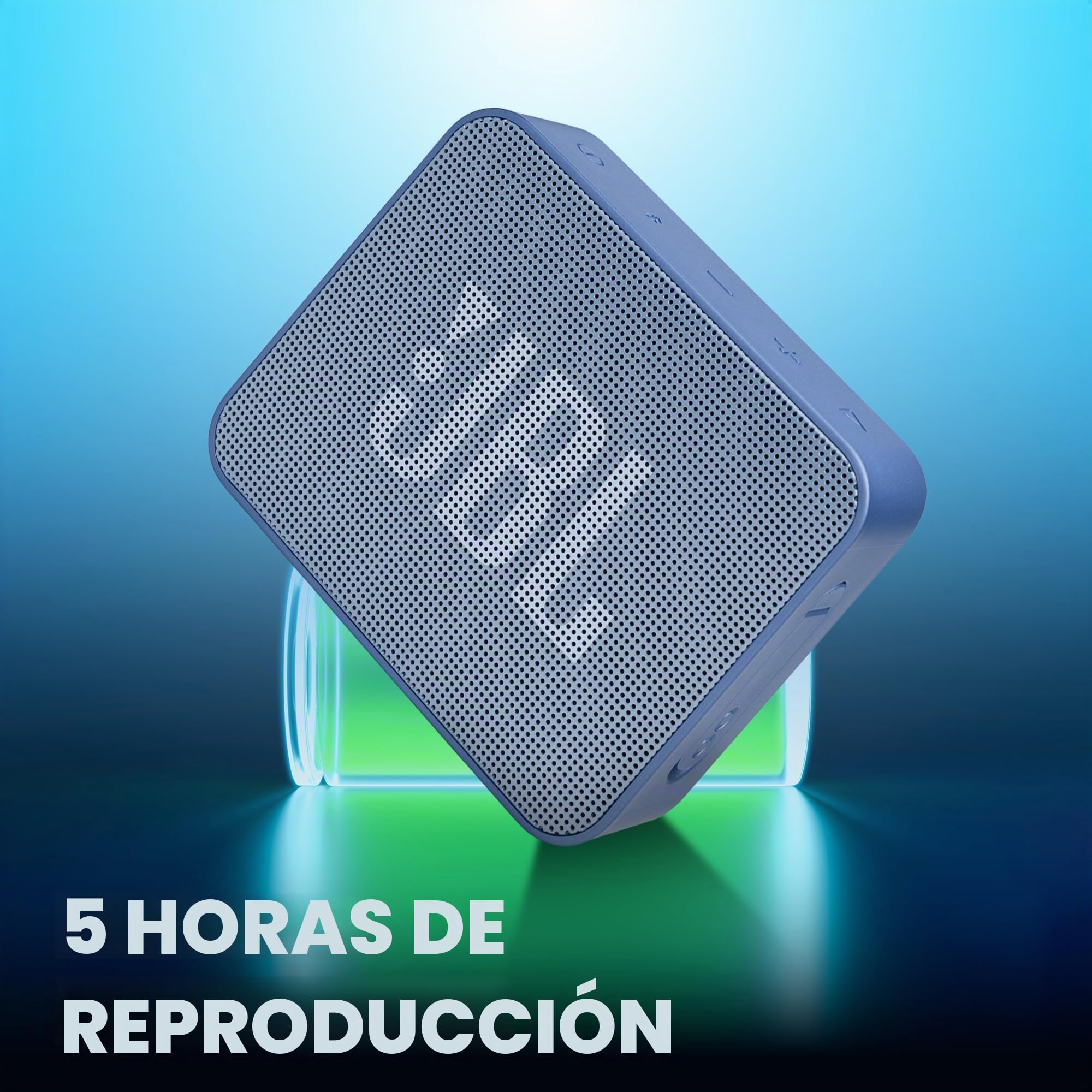 JBL GO Essential Altavoz pequeño Bluetooth, altavoz impermeable y portátil para llevar, hasta 5 horas de reproducción con una sola carga de batería, azul