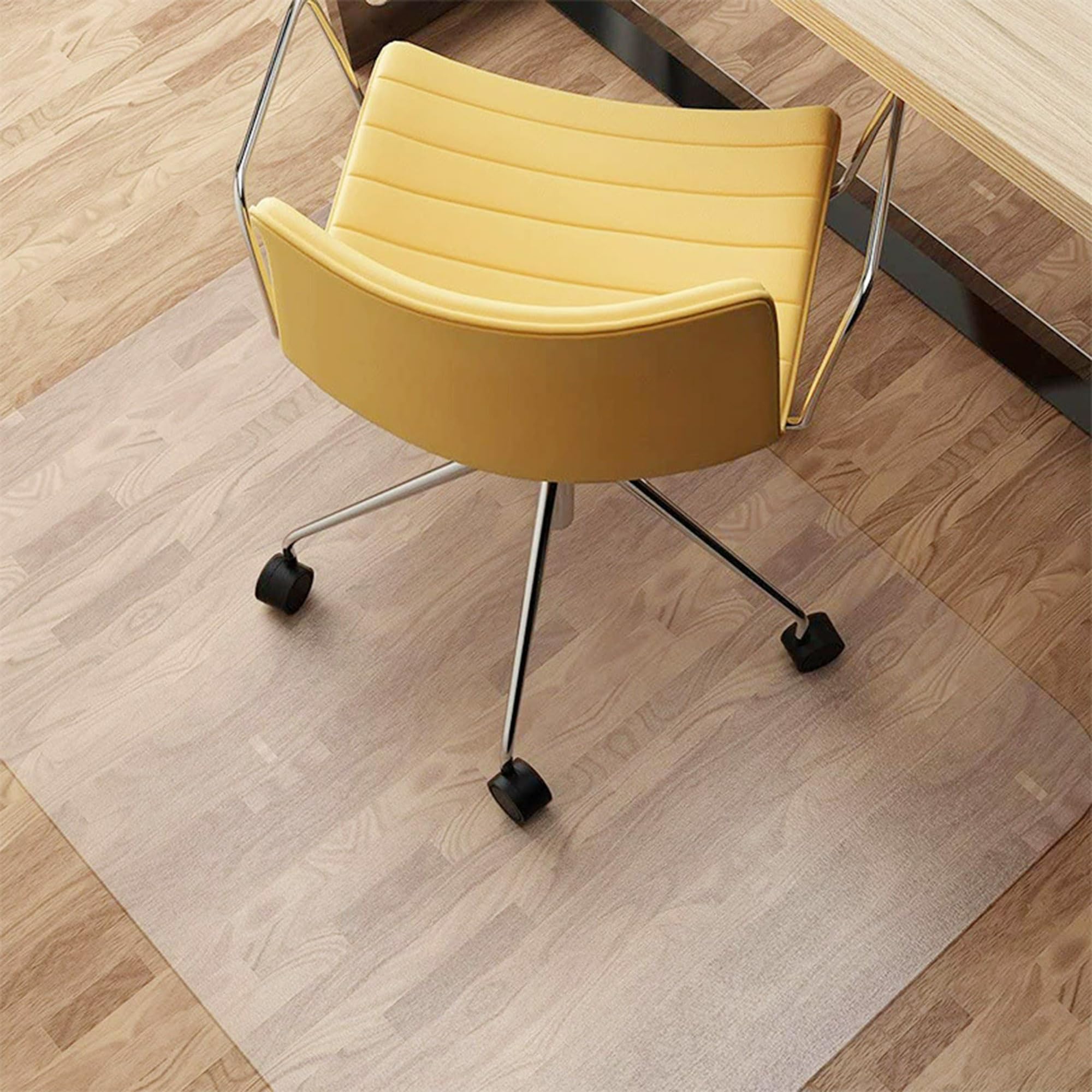 Tapetes transparentes para sillas de madera, superficie de PVC, protectores de oficina, alfombras de cocina, alfombras de madera/azulejos para el trabajo/hogar/juegos, fácil deslizamiento y plano sin