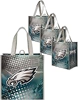 Vista 20 de FOCO - Bolsas de compras reutilizables con logotipo del equipo de la NFL unisex adulto, paquete de cuatro