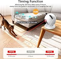 Vista 2 de Laser Cat Toys for Indoor Cats, Truly Random Trjajectory, Suction Cup Design, Run Quiet, Interactive Cat Toy Automatic