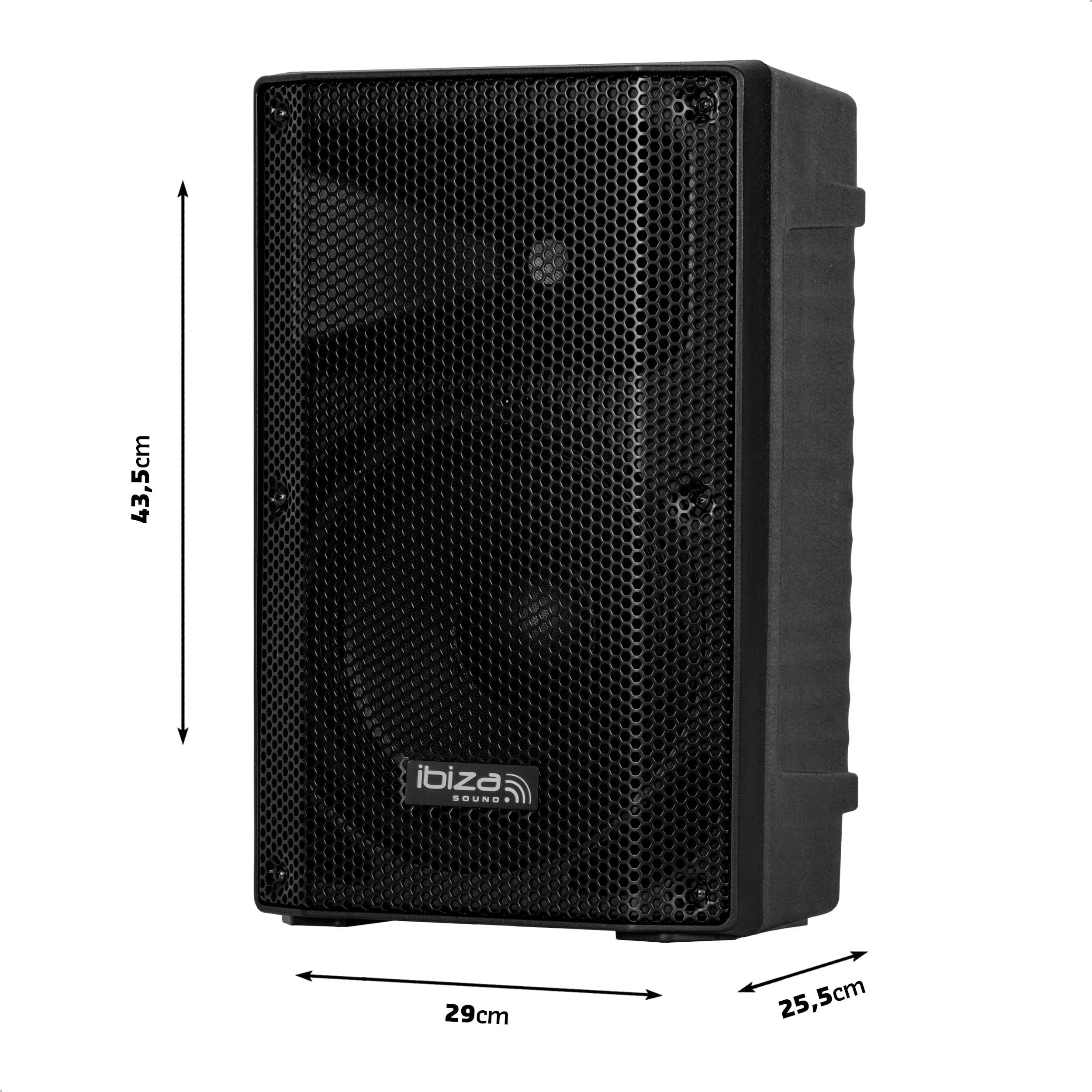 Ibiza - XTK10-MKII - Altoparlante SONO passivo da 10"/25cm - Tweeter a compressione da 25mm - Sistema Bass Reflex - Maniglia e ruote - NUOVA VERSIONE - Nero - Feste, Eventi, Club, Conferenze