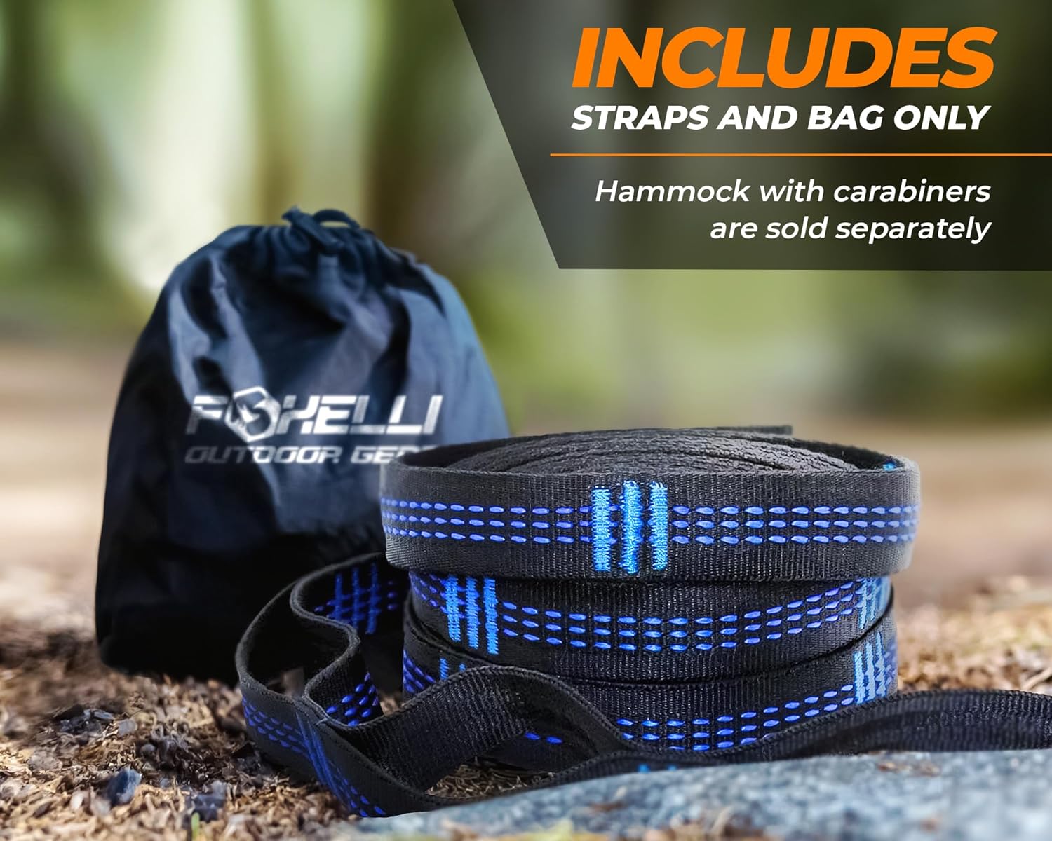 Foxelli XL Hammock Straps - Extra Long 20FT Heavy Duty No-Stretch Suspension System, 40+2 Loops, 2000 LBS Capacity, for Indoor/Outdoor Use – Set of 2 Straps & Carry Bag 6 81ijelZWtTL. AC SL1500