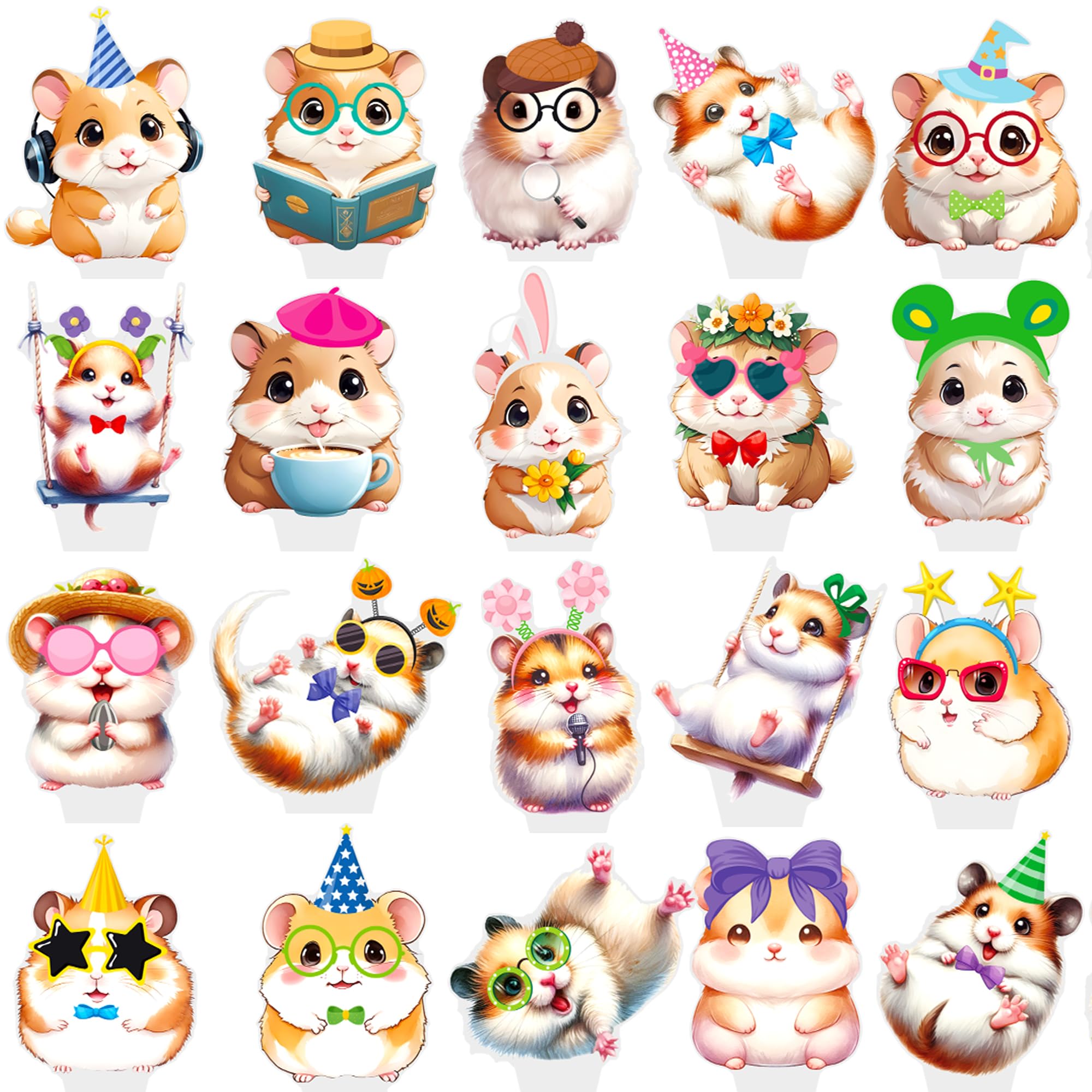 Hamster Cupcake Topper für Hamster Thema Geburtstag Party Dekorationen