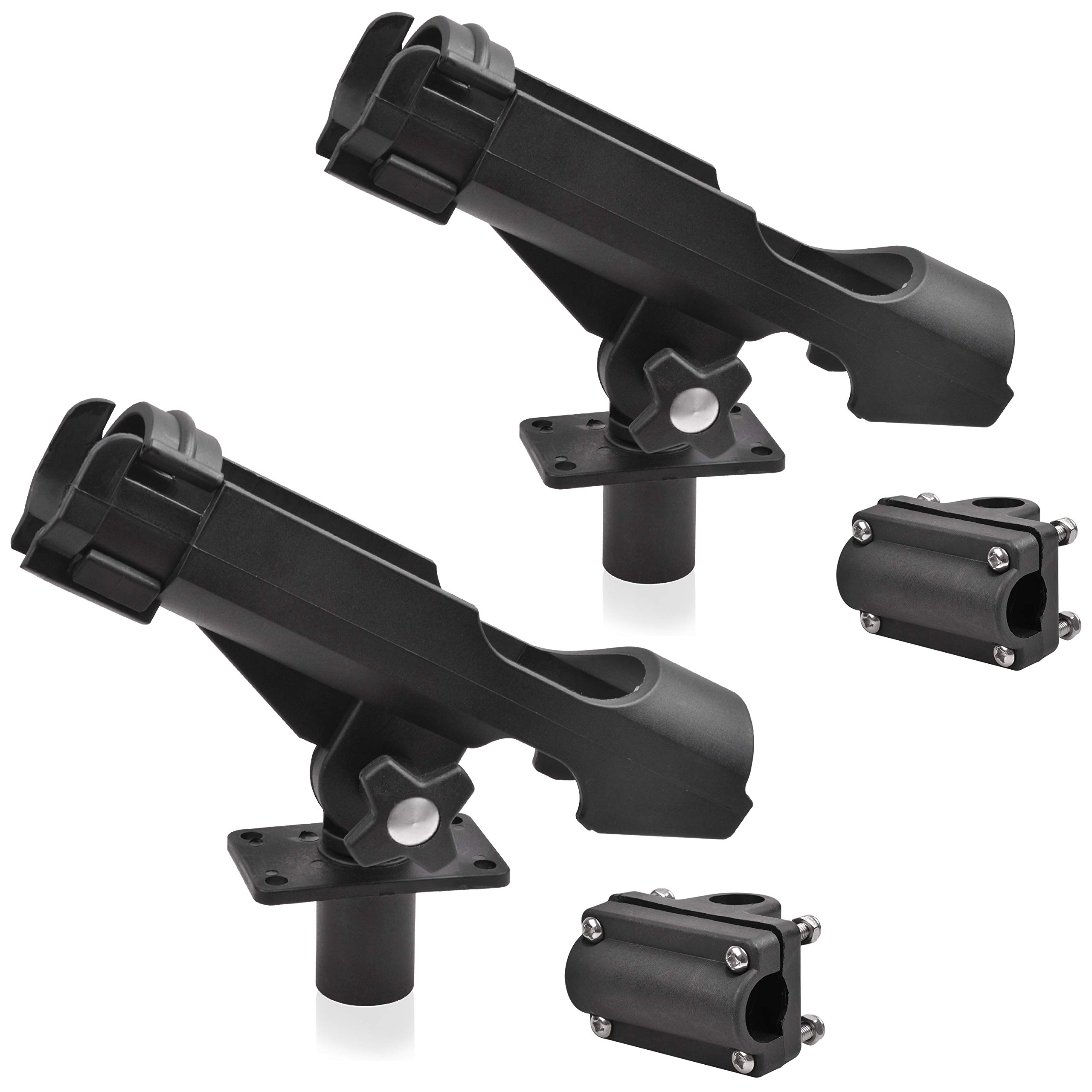 Fishing Rod Holders for Boat Adjustable Fishing Pole Holder with Large Clamp Folding Rod Racks Holder