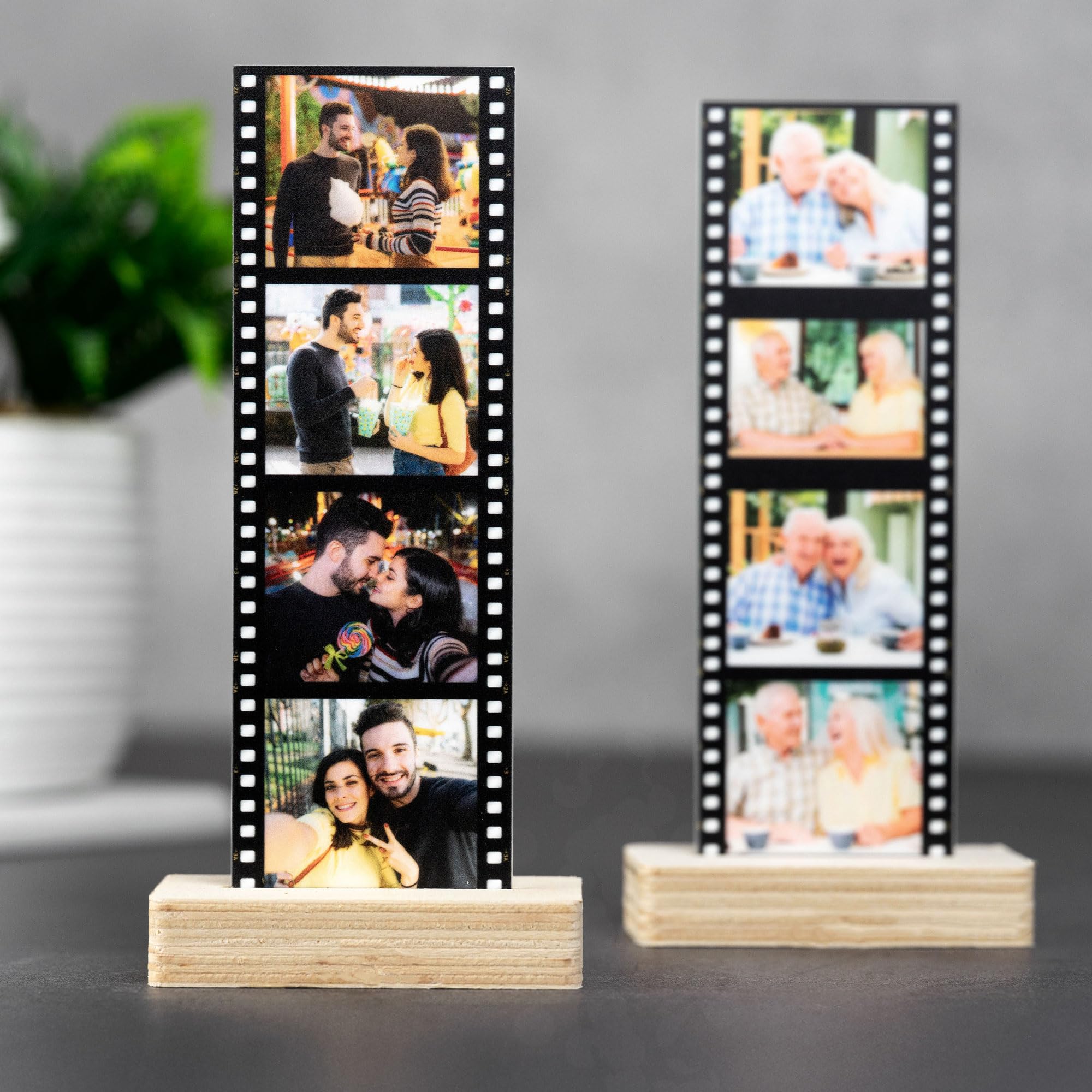 So Bespoke Black Custom Photo Strip Freestanding Block Retro Polaroid Themed Personalised Any Photo Couples Gift Idea Photo Keepsake Gift Any Image Gift