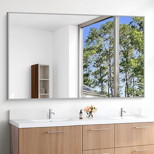 Miniatura 8 de KOCUUY Espejo arqueado de longitud completa, 64 x 21 pulgadas, espejo de cuerpo completo, espejo de pie dorado de longitud completa, espejo de suelo