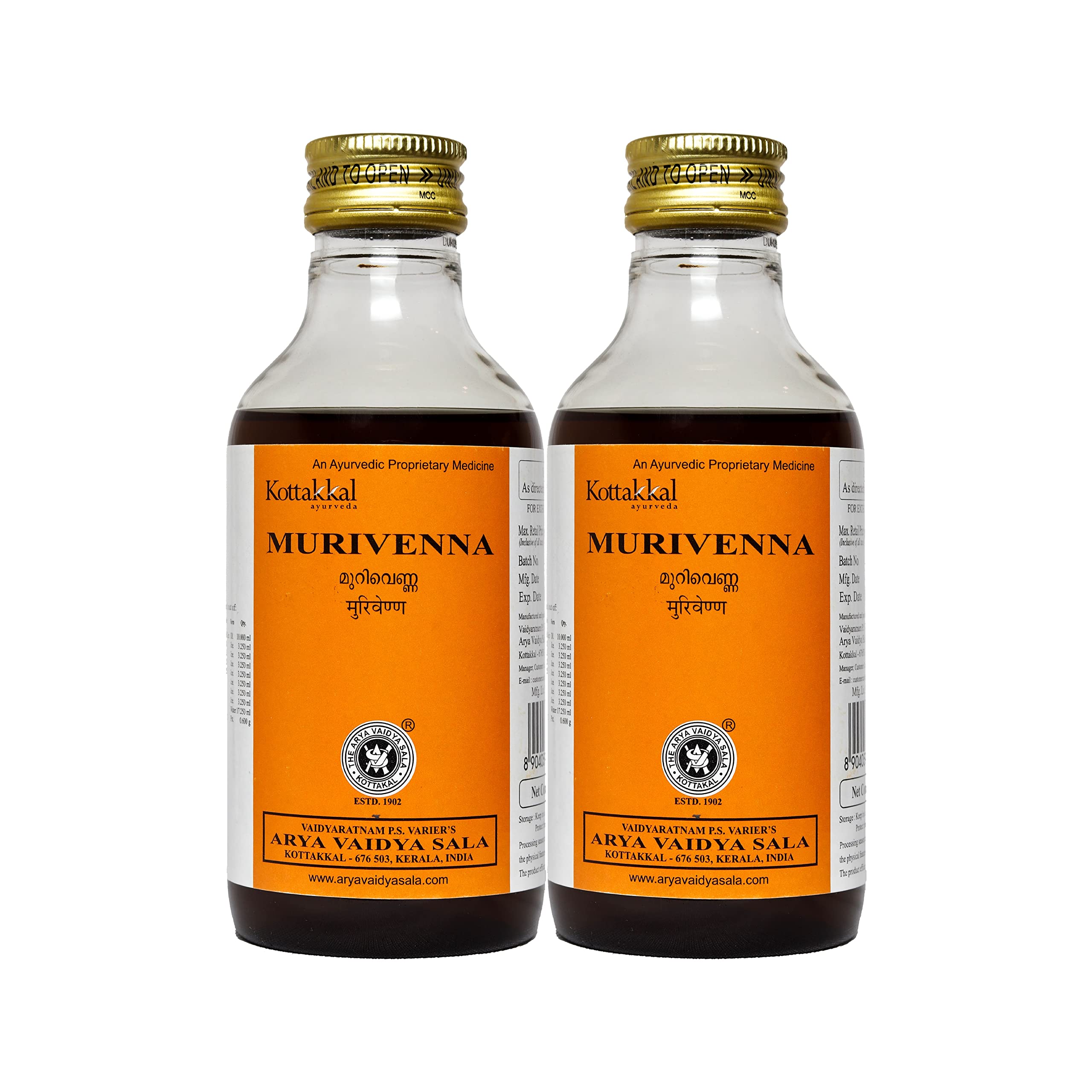 Kottakkal Ayurveda Murivenna - 200 Ml, Enriched With Natural Ingredients (Pack Of 2). (B09YD4KQ6W) Amazon Price History, Amazon Price Tracker