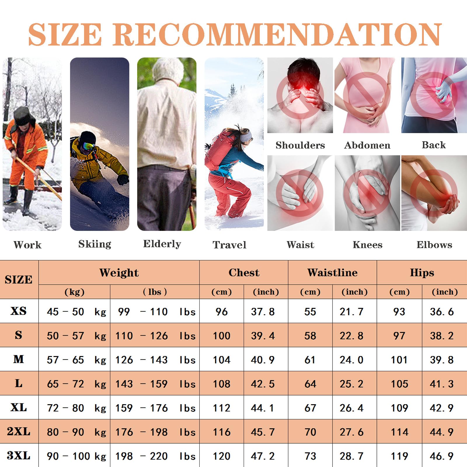 Set di Biancheria Intima Termica Riscaldata da Uomo con 30 Zone di Riscaldamento Pantaloni di Base E Pantaloni Lunghi Foderati in Pile