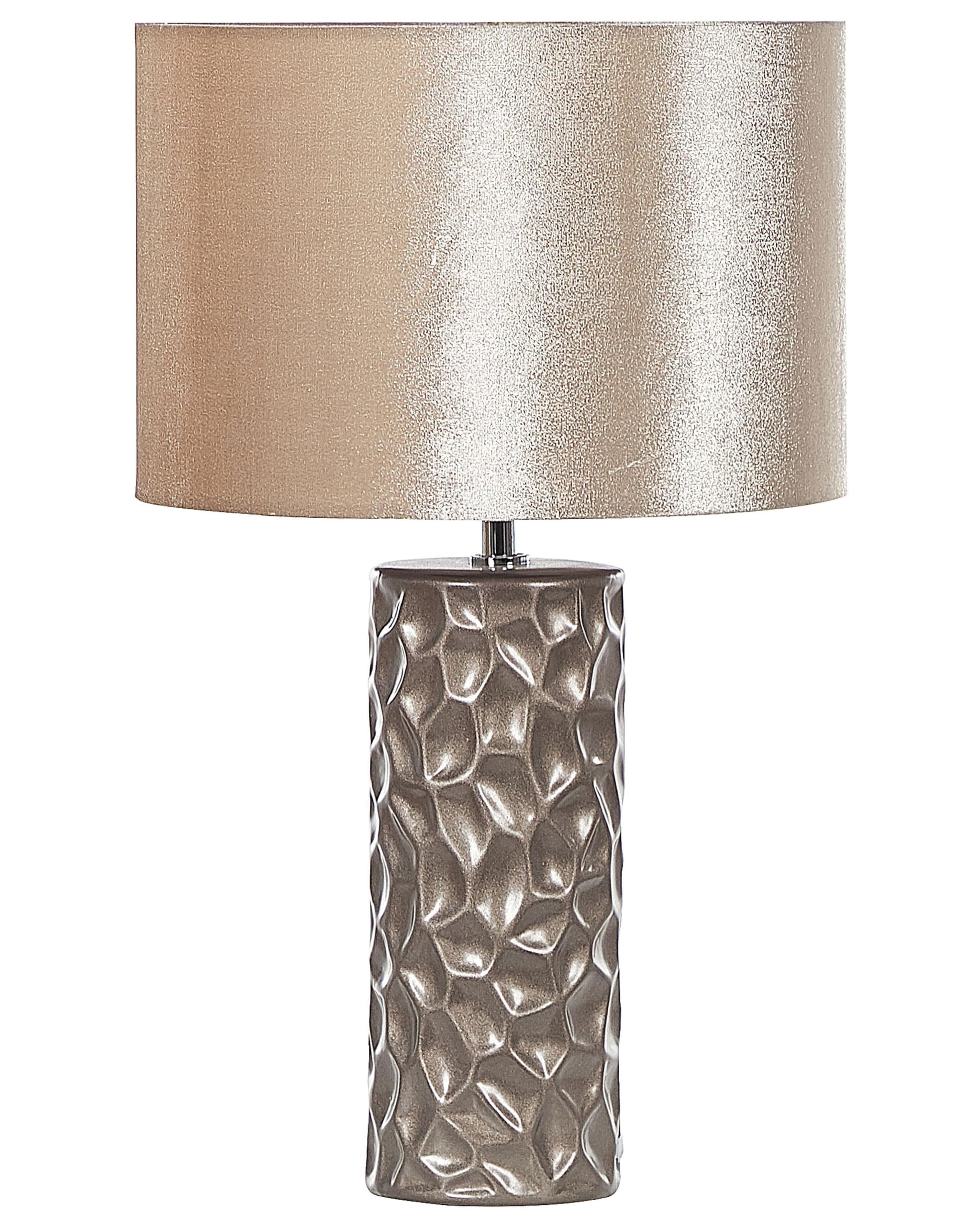 Beliani Lampada da tavolo in ceramica dorata 50 cm con motivo geometrico