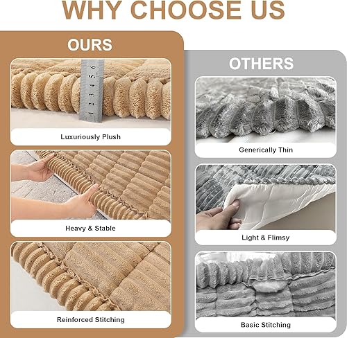 Miniatura 9 de OstepDecor Funda de sofá lavable para perros, protector antideslizante para sofá de 2 a 3 cojines, protector de muebles para mascotas, fácil de