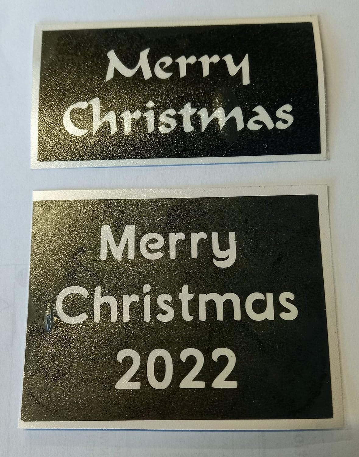 10 x Merry Christmas & Merry Christams 2022 Stencils (Mixed) for Etching on Glass Glassware Craft
