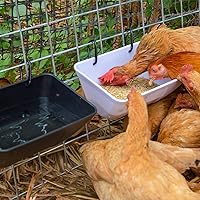 Vista 4 de Comedero Colgante para Pollo para Cabra, Oveja, Ciervo, Aves de Corral, Pato, Pollo, Valla de Alimentación, Contenedor de Alimentación para Ganado