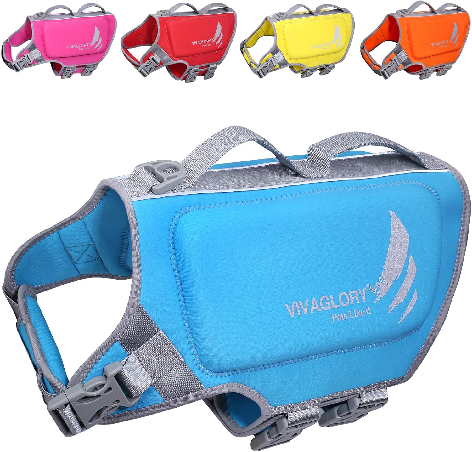 VIVAGLORY High Buoyancy Dog Life Vest