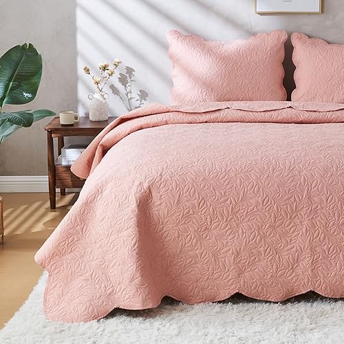 Miniatura 22 de JYHOPE Juego de edredón naranja tamaño Queen/Full, juego de edredón ligero de verano, colcha suave y transpirable para todas las estaciones, Patrón