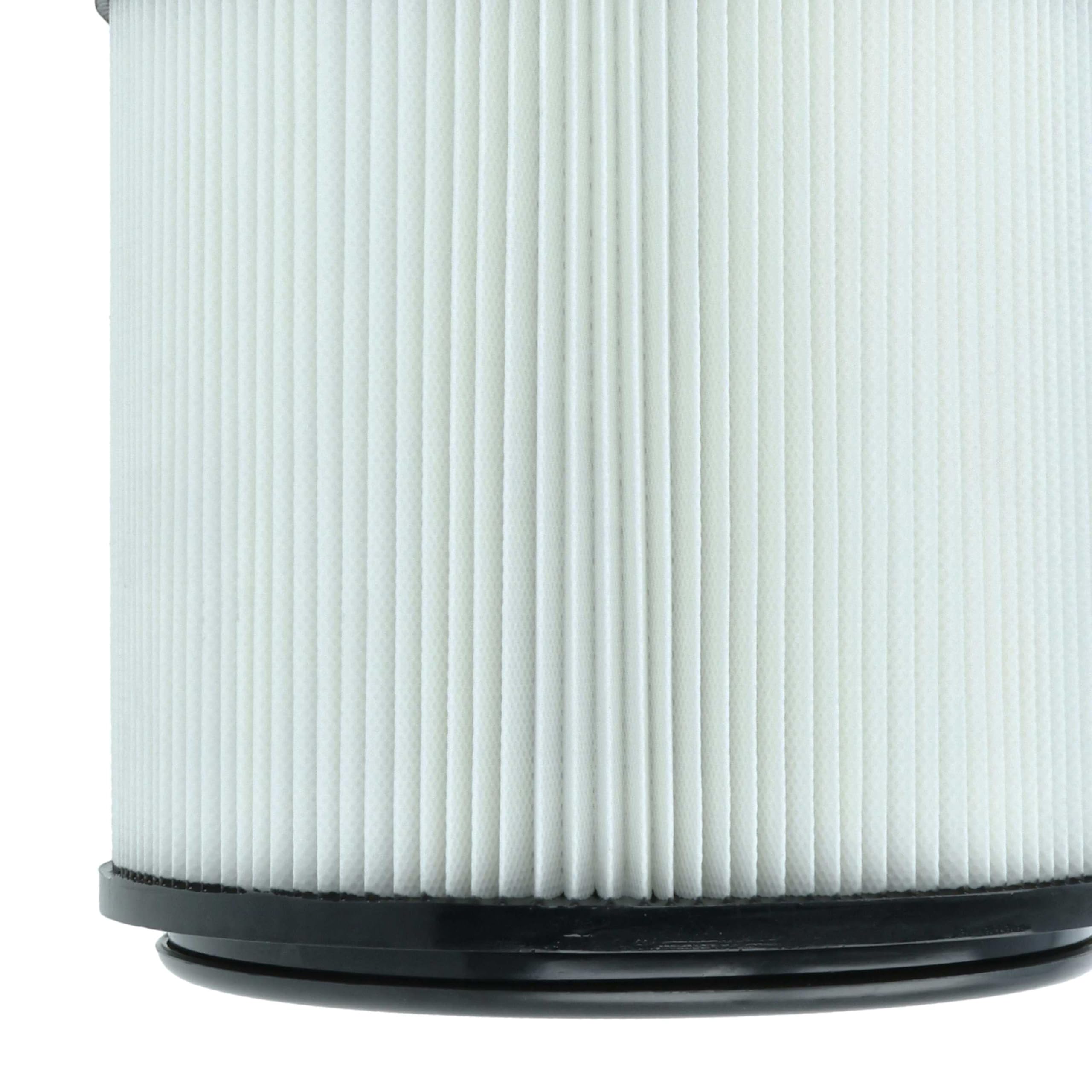 vhbw 4 x filtr harmonijkowy kompatybilny z Einhell TE-VC 2350 SACL, 2350 SACL EX CH, 2350 SACL EX UKCA odkurzacz na mokro i sucho – filtr nabojowy, czarno-biały