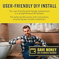 Vista 5 de Qualihome Kit de Reemplazo de Manija de Descarga de Inodoro - Manija Universal de Inodoro - Palanca de Descarga Duradera, Elegante y Fácil