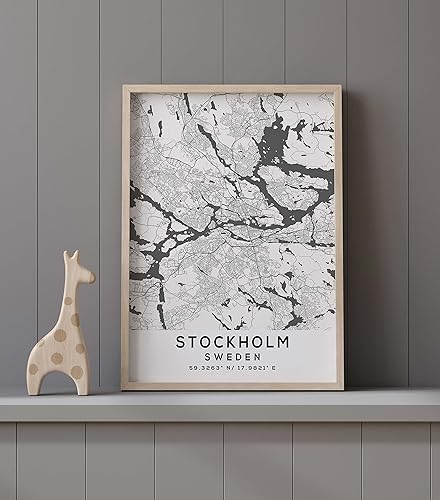 Miniatura 9 de Mapa de Estocolmo, Suecia, Light 2 (18x24)