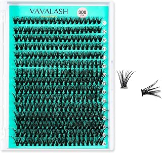 VAVALASH Lash Clusters 40D-0.07-D-9-16MM 300Pcs DIY Eyelash Extension 10D 20D 30D 40D 50D Individual Cluster Lashes Faux Mink False Lashes DIY Lash Extensions at Home 300PCS (40D-0.07-D,9-16MIX)