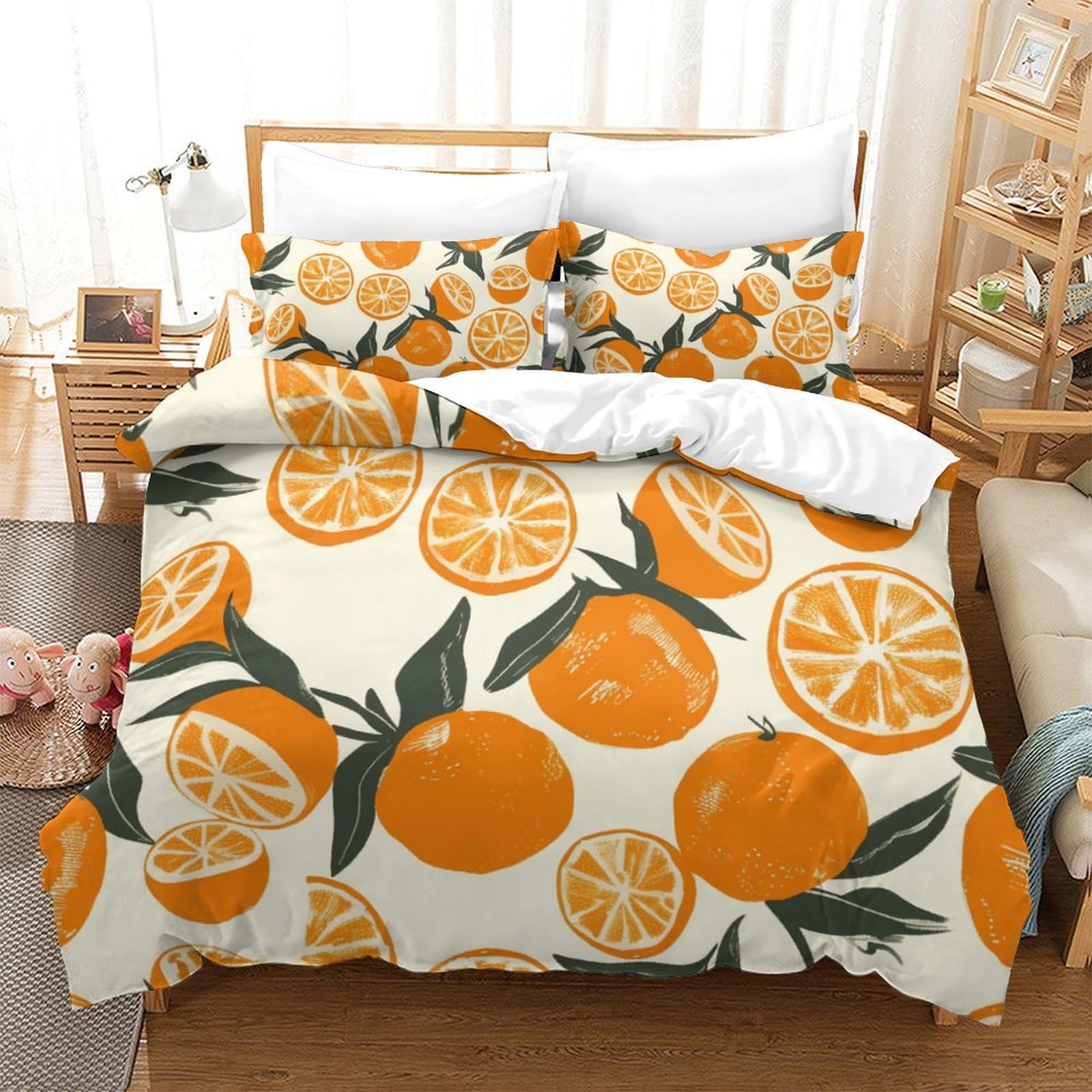 Parure de lit enfant Citron et Orange 3D pour une chambre vitaminée et dynamique