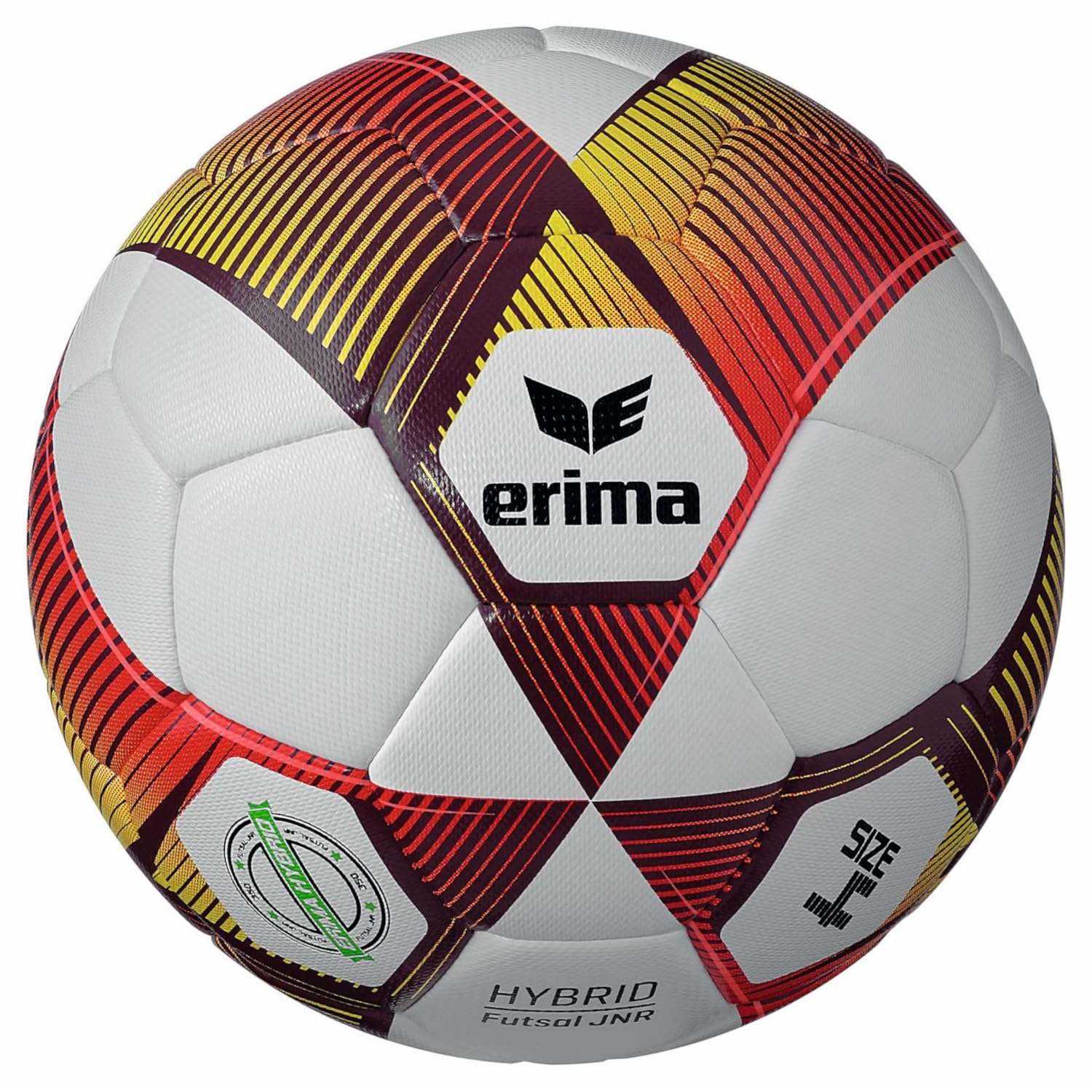 Erima Unisex Youth HYBRID LITE 290 Football (7192411), Red/Yellow, 4