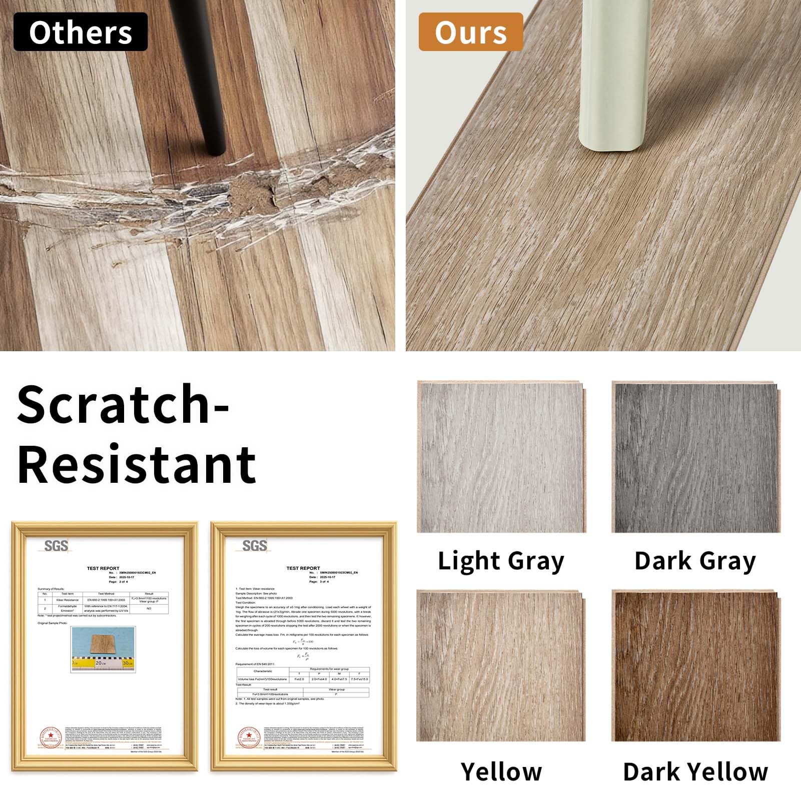 Click Lock - Kit di campioni per pavimenti in vinile, impermeabile, resistente all'usura, per casa, appartamento, ufficio, casa, appartamento