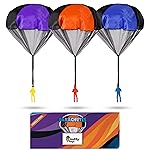 nutty toys Parachute Toys for Kids - Tangle Free Outdoor Flying Parachute Men, Best Small Outside Toys for 3 4 5 6 7 8 9 10 Year Old Top Christmas Stocking Stuffers Idea 2025 Unique Boy & Girl Gifts