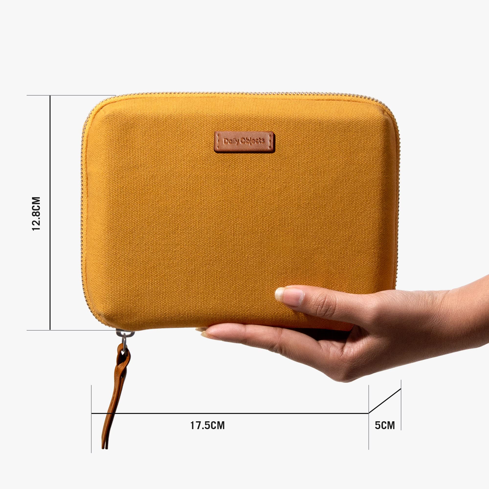 DailyObjects Travel Digital Accessories Canvas Storage Bag Portable Gadget Organizer Case Regular Zippered Tech Kit Organizer Pouch for Memory Cards - Yellow 1