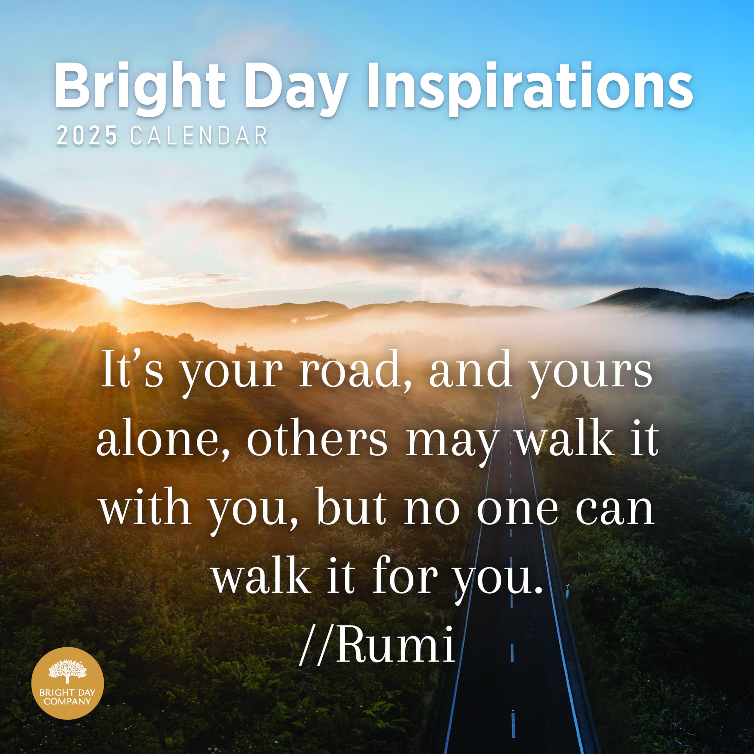 Bright Day Calendars 2025 Bright Day Inspirations Monthly Wall Calendar - Courage Perseverance Determination Empowerment (12 x 12 Inch)